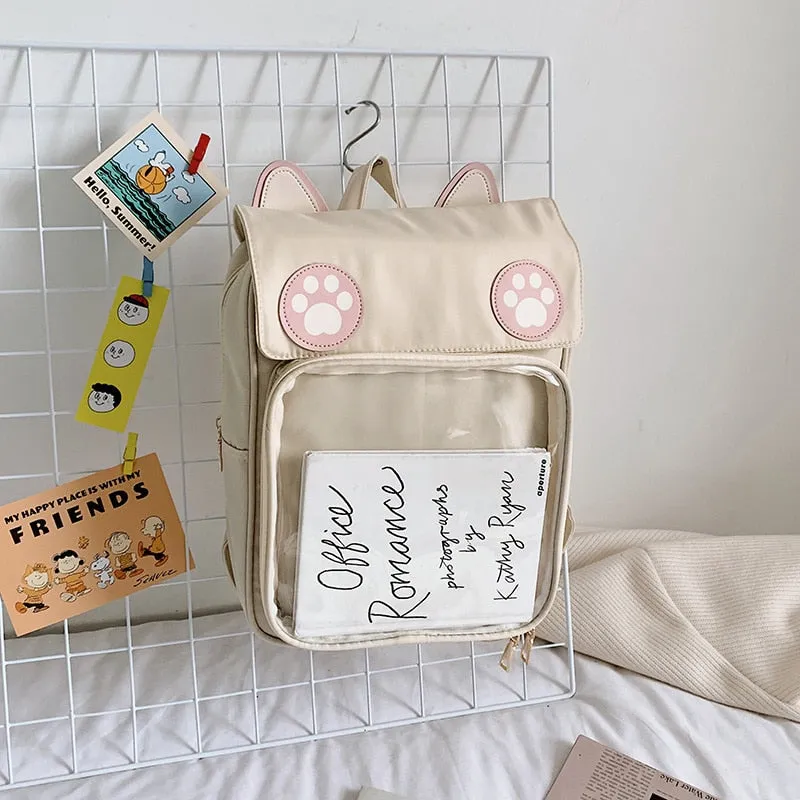 Cute Cat School Big Backpack Bag
