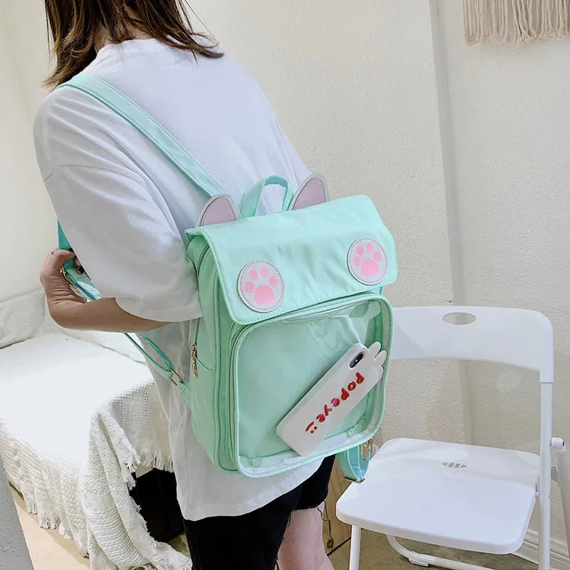 Cute Cat School Big Backpack Bag