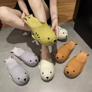 Cute Dolphin Shape Female Outdoor Women's Slippers