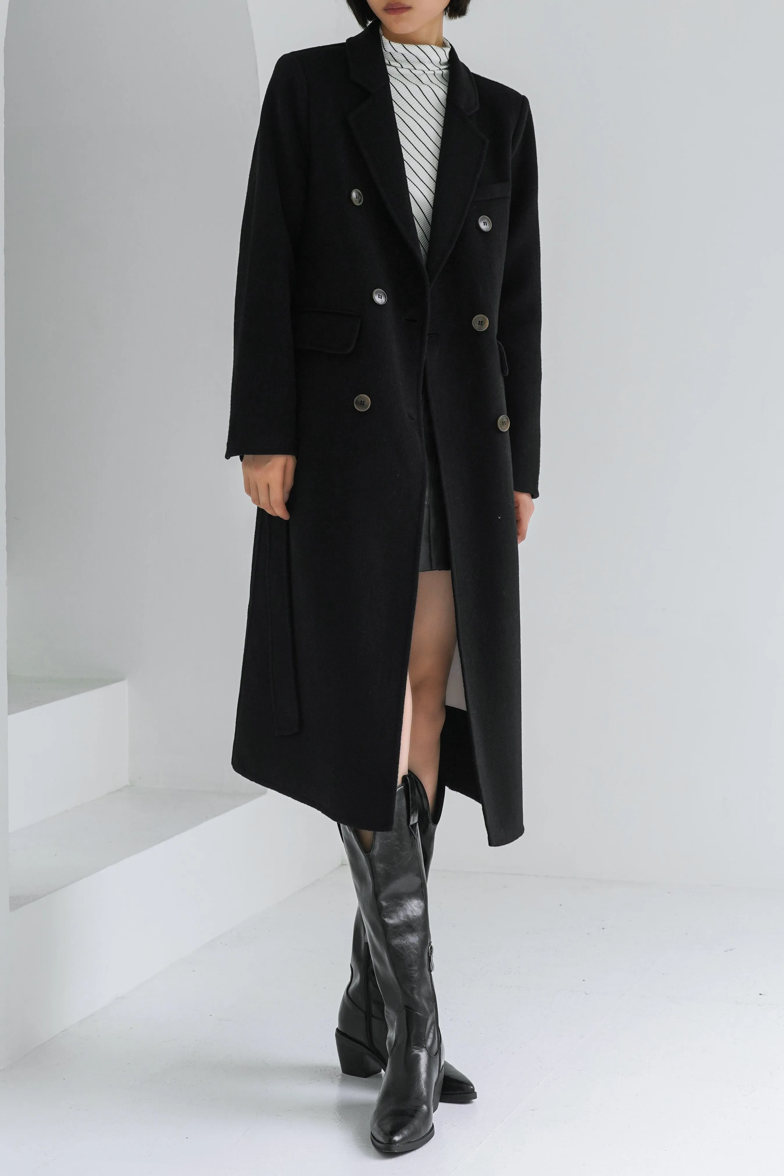 Cynthia Wool Coat - Black