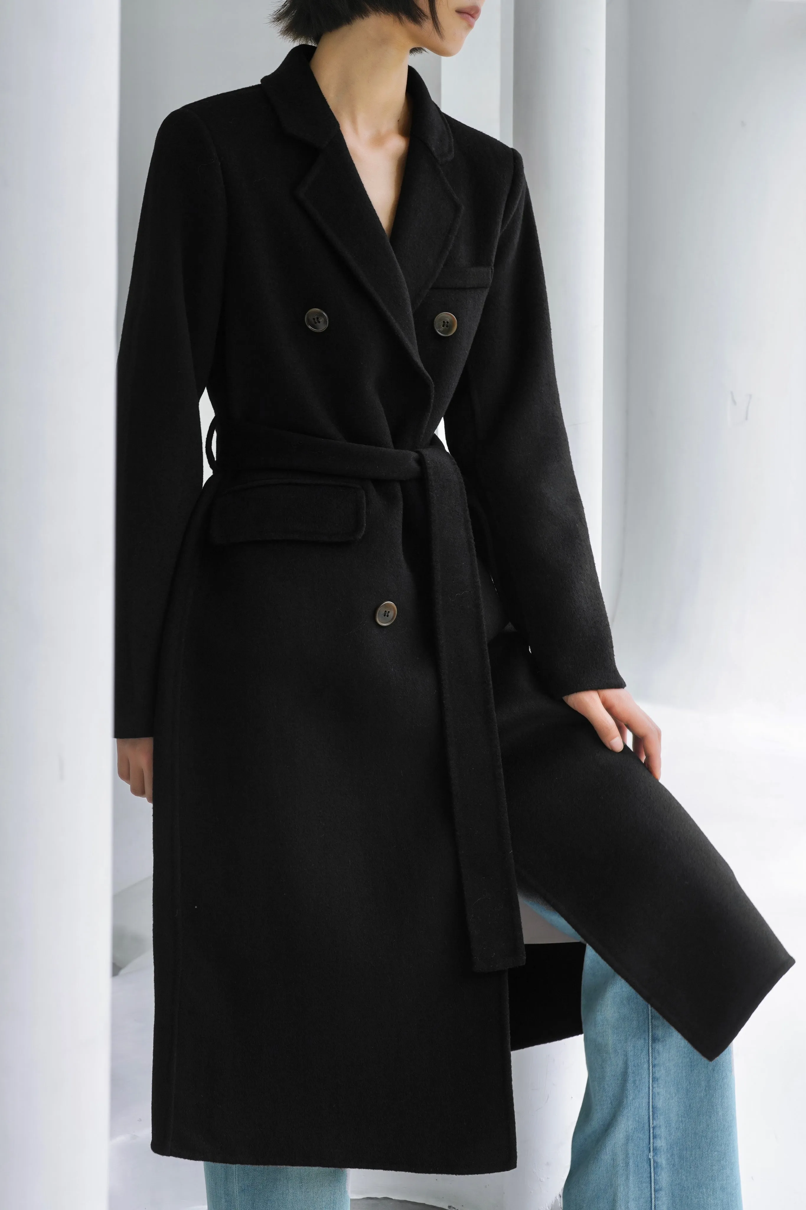 Cynthia Wool Coat - Black