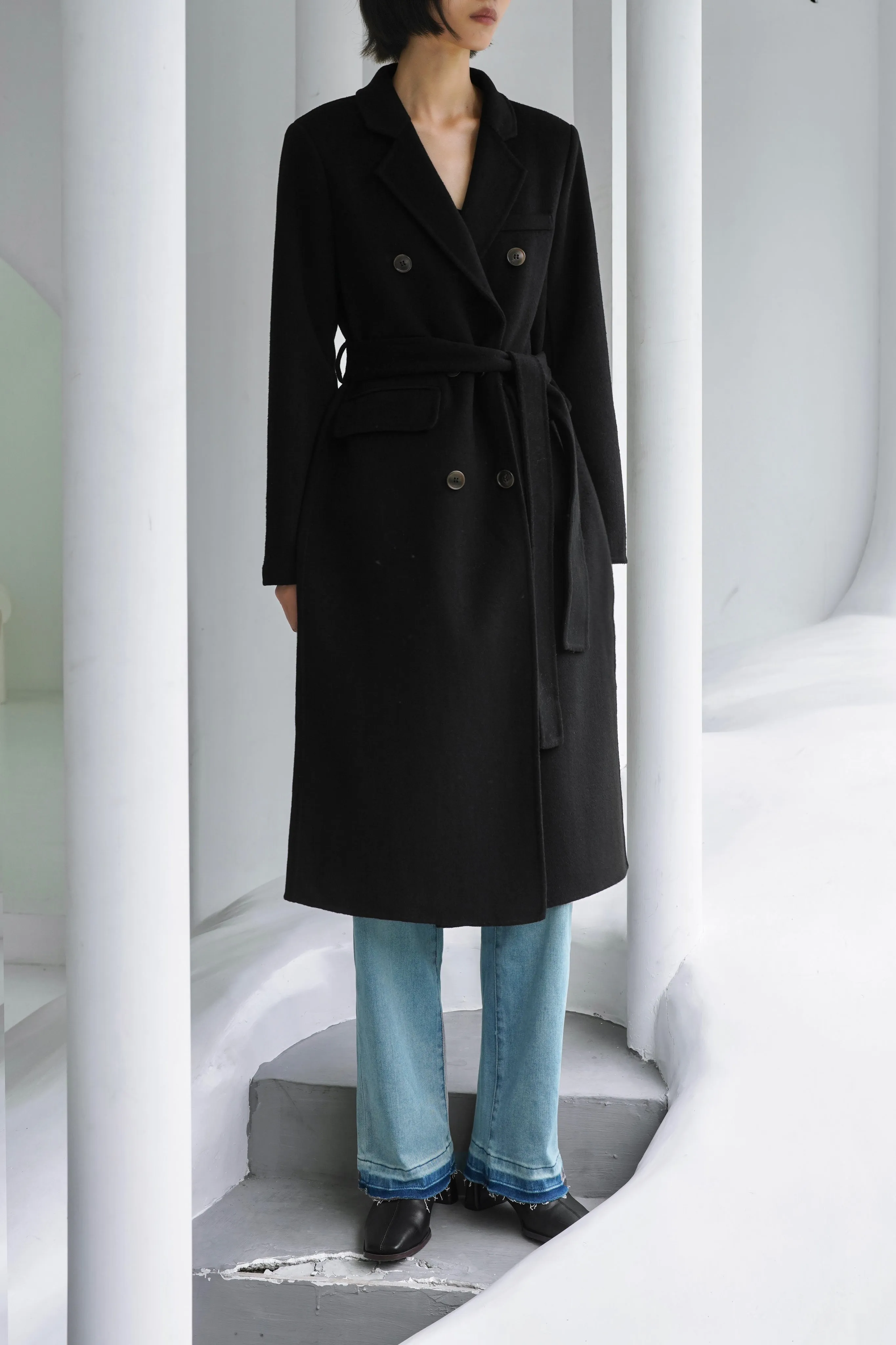 Cynthia Wool Coat - Black