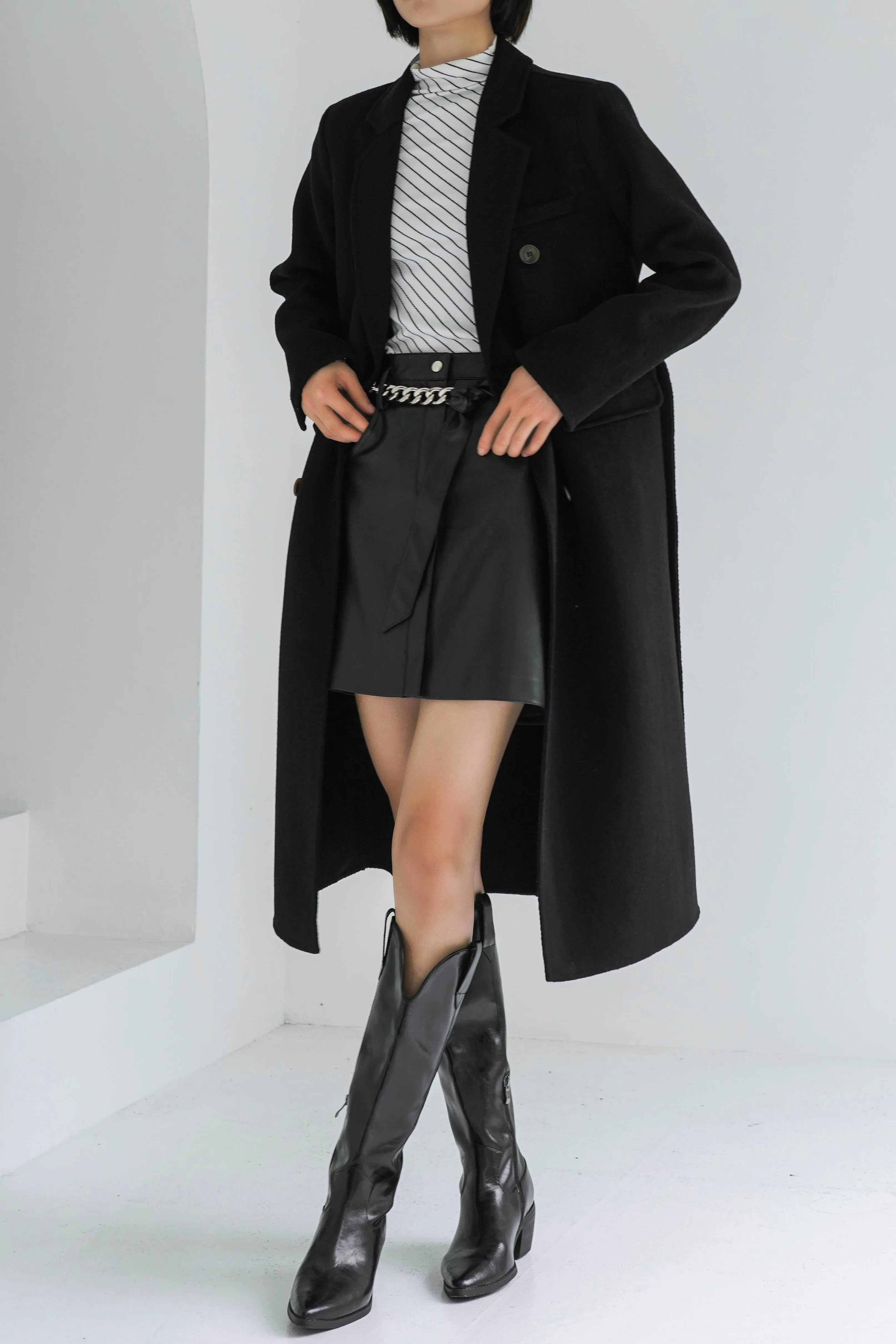 Cynthia Wool Coat - Black