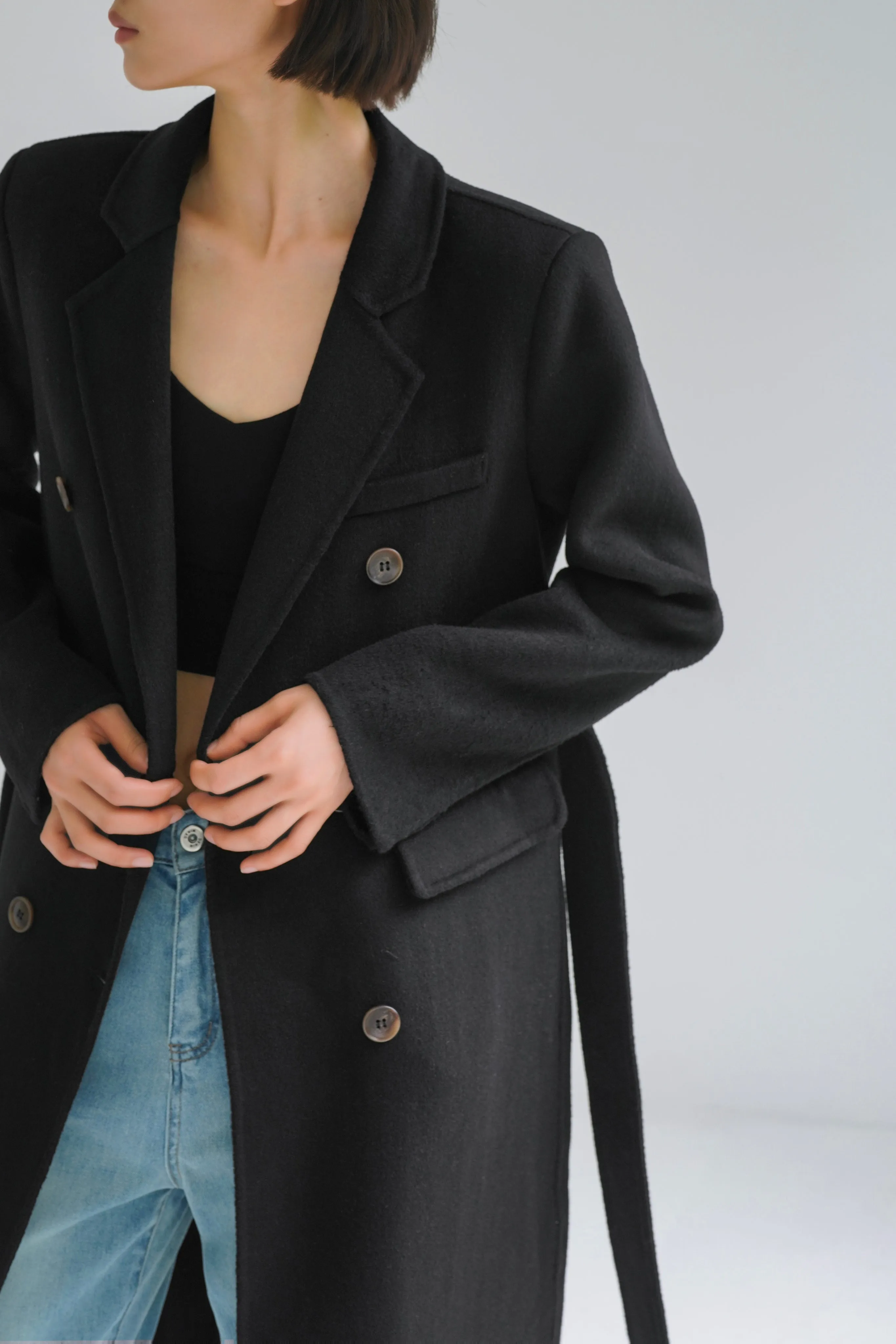 Cynthia Wool Coat - Black
