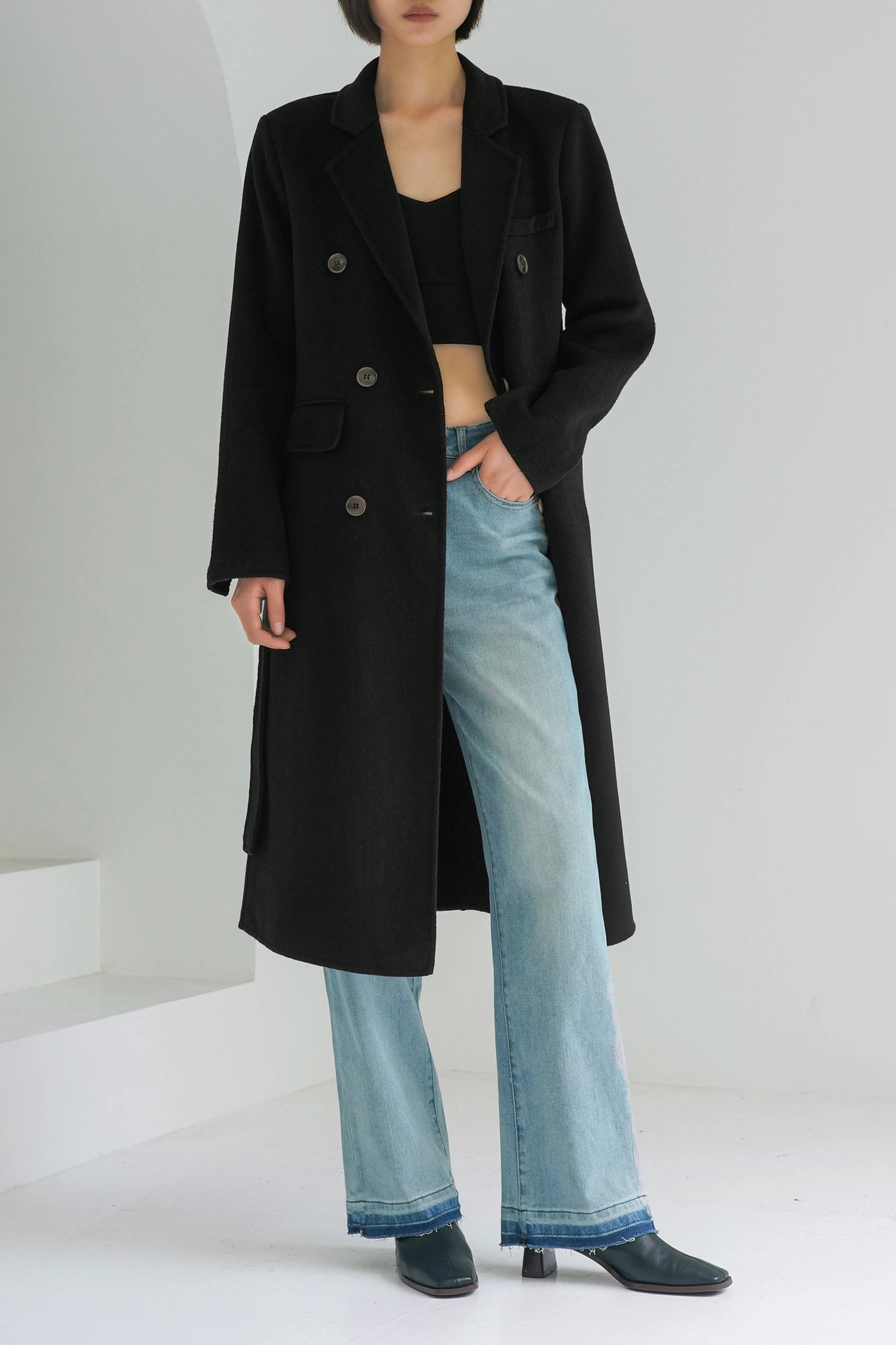 Cynthia Wool Coat - Black
