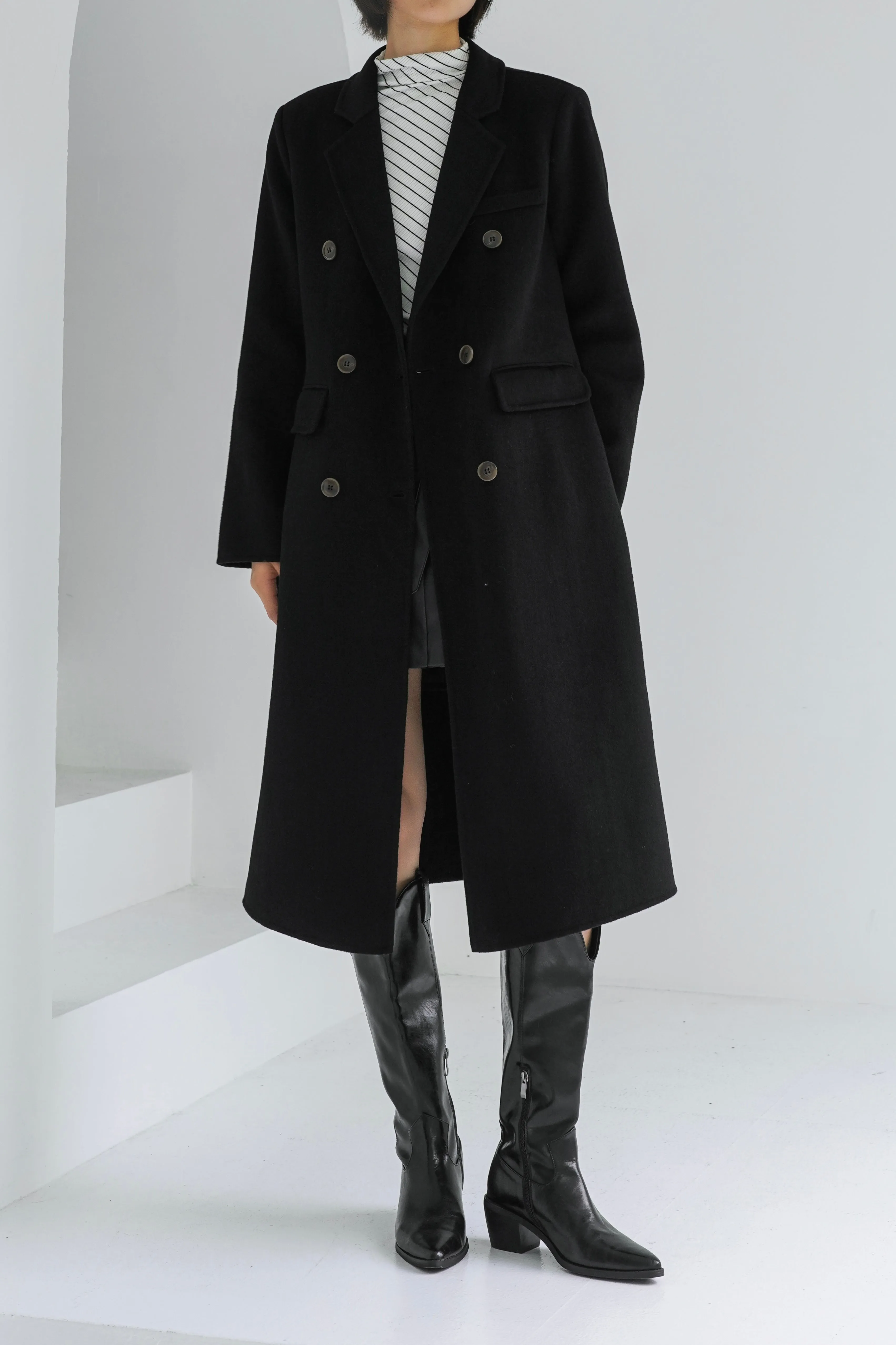 Cynthia Wool Coat - Black