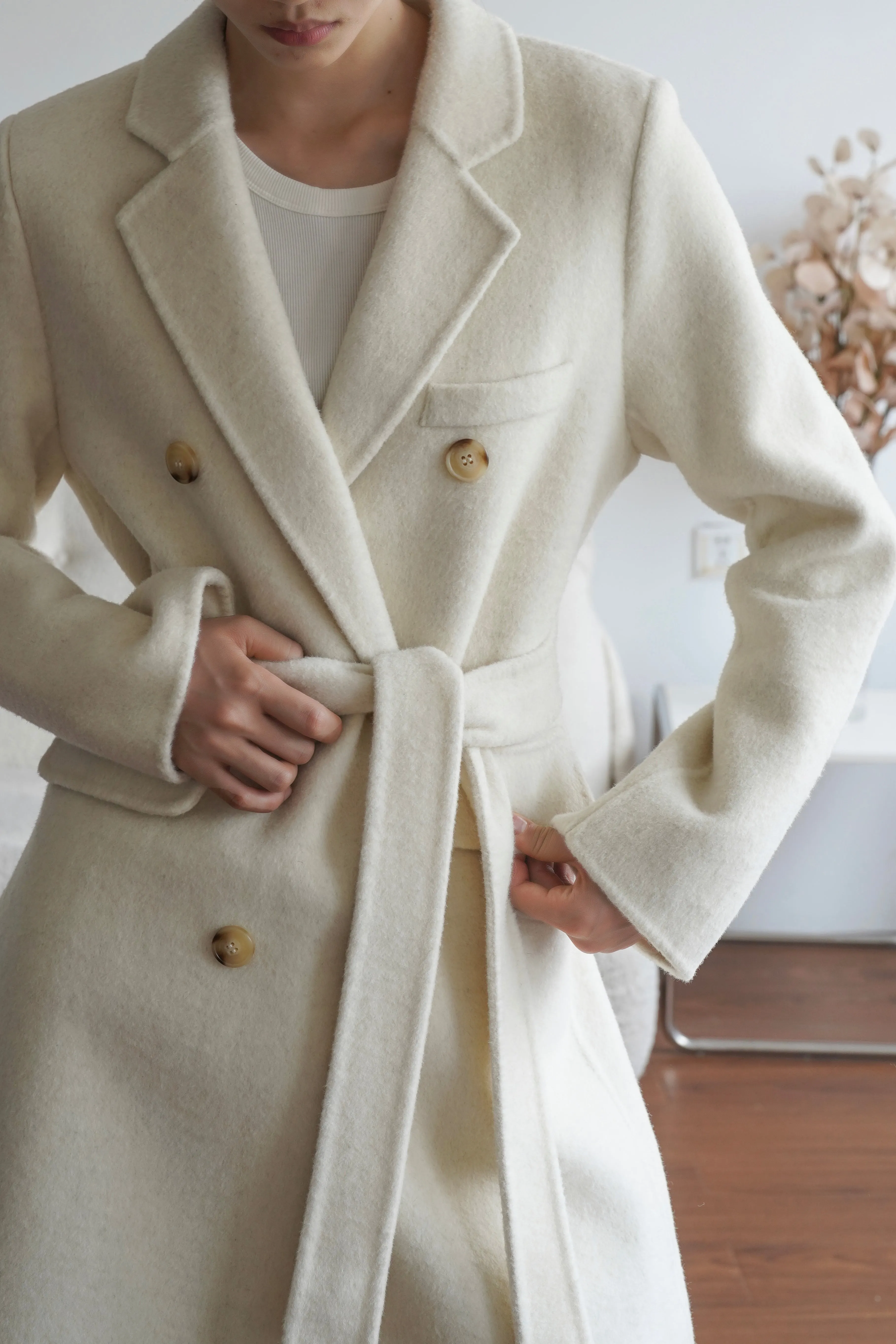 Cynthia Wool Coat - White