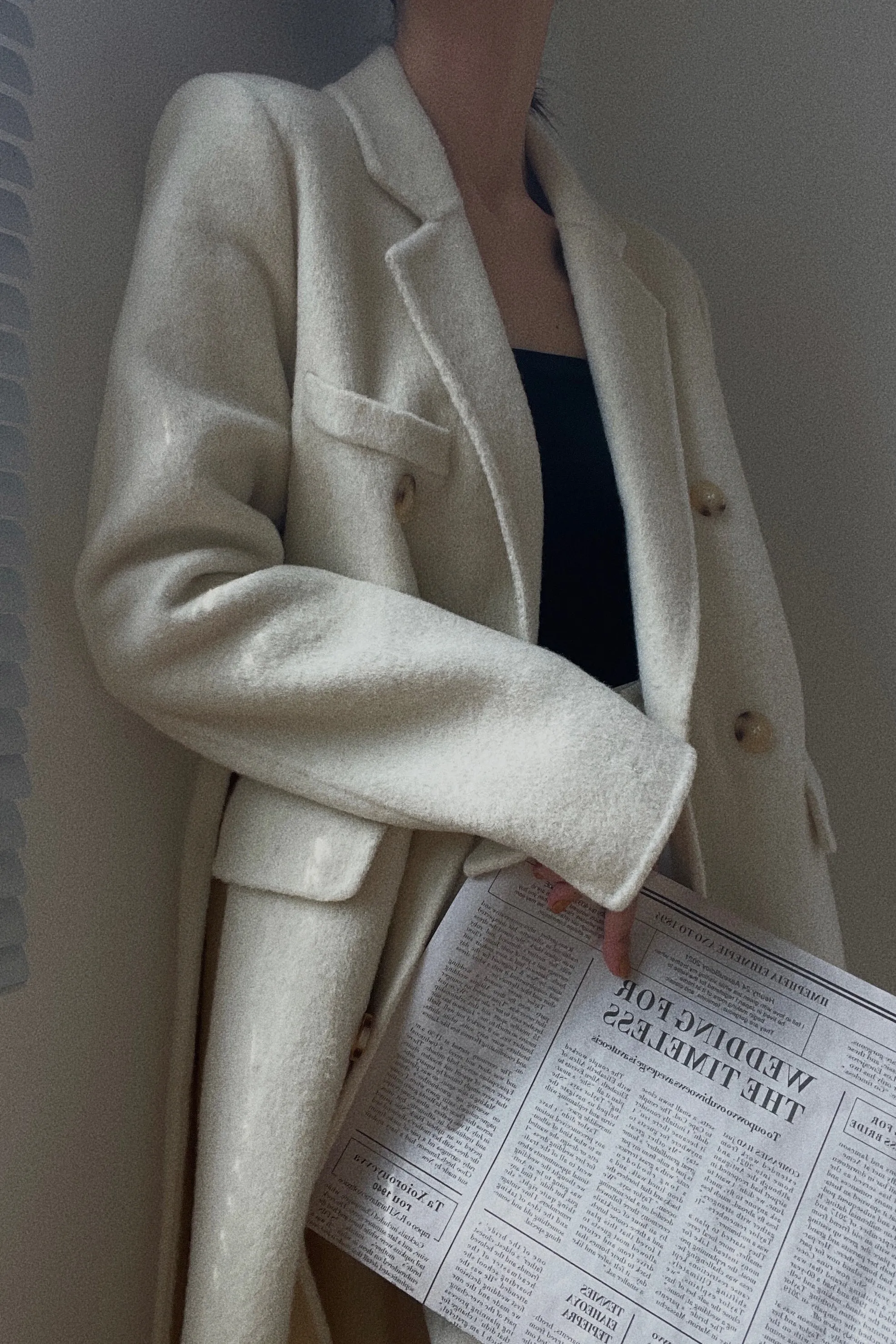 Cynthia Wool Coat - White