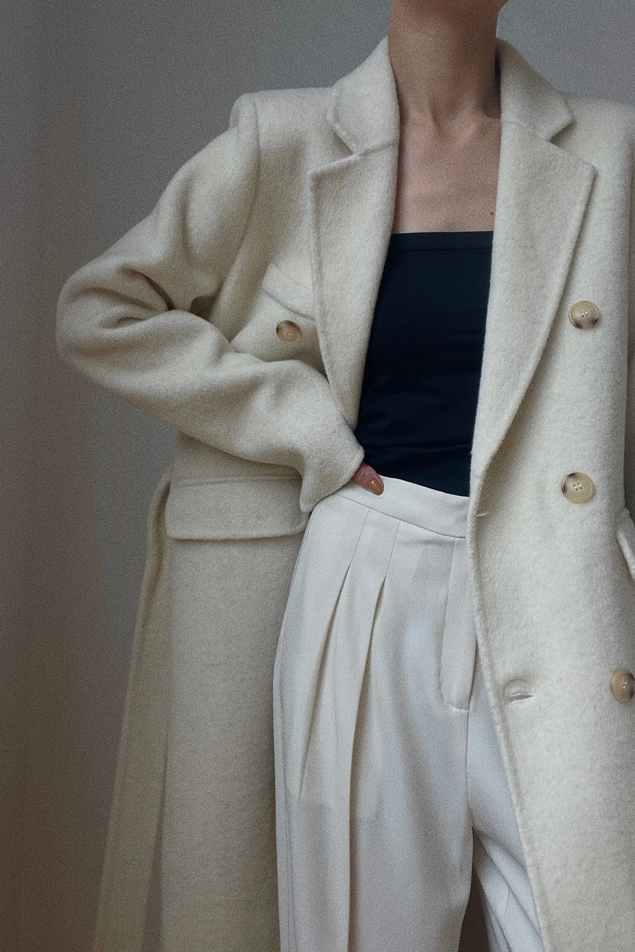 Cynthia Wool Coat - White