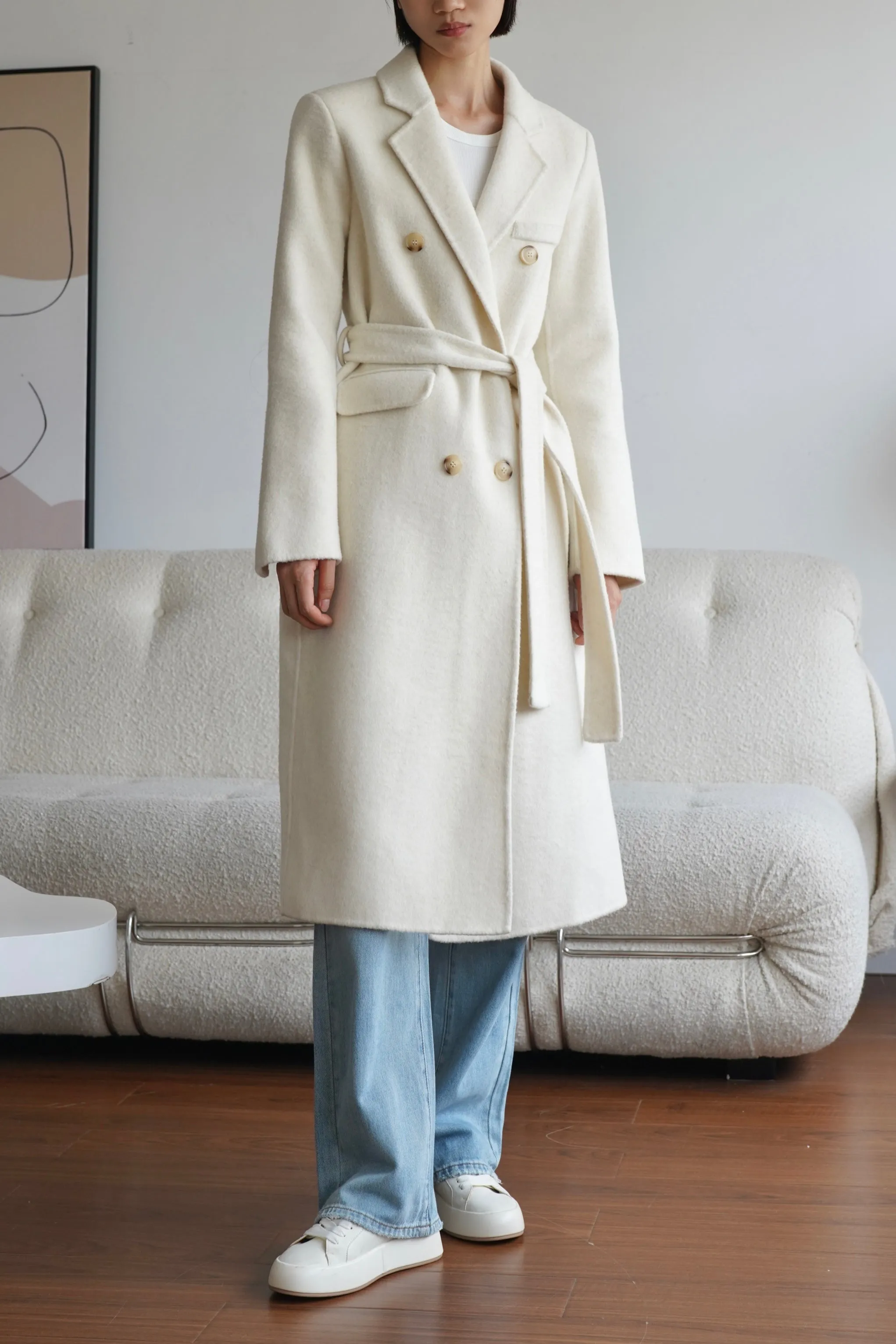 Cynthia Wool Coat - White