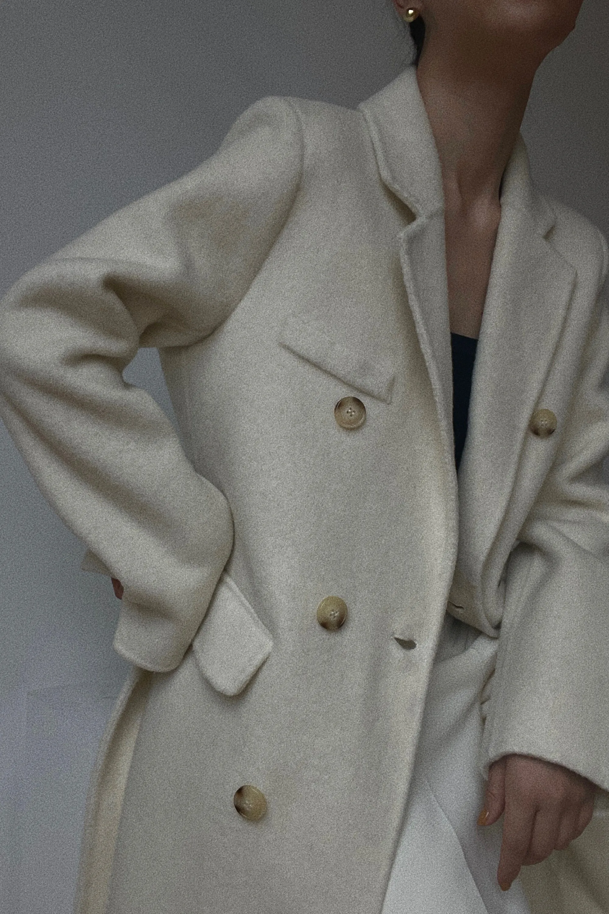 Cynthia Wool Coat - White