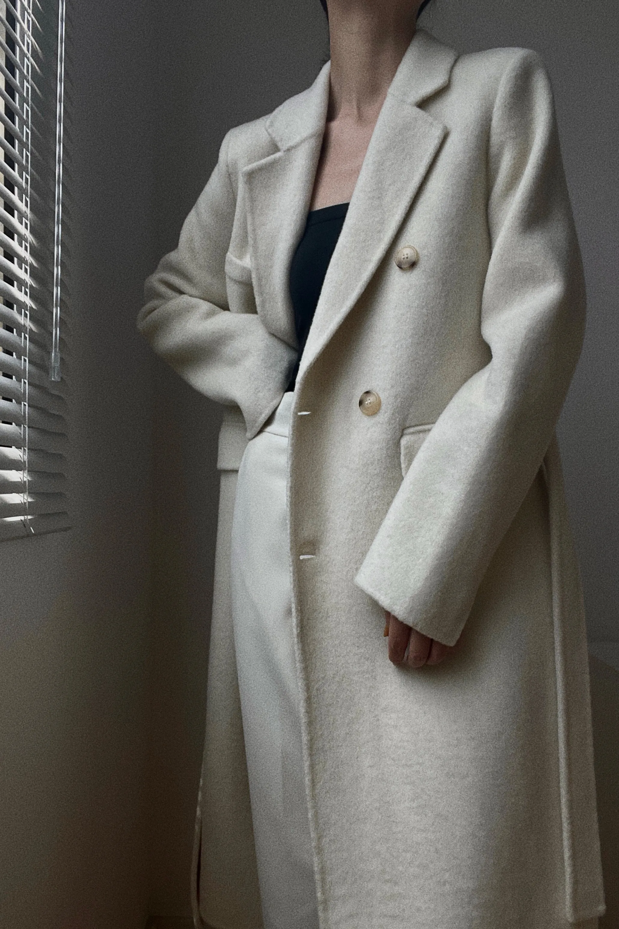 Cynthia Wool Coat - White