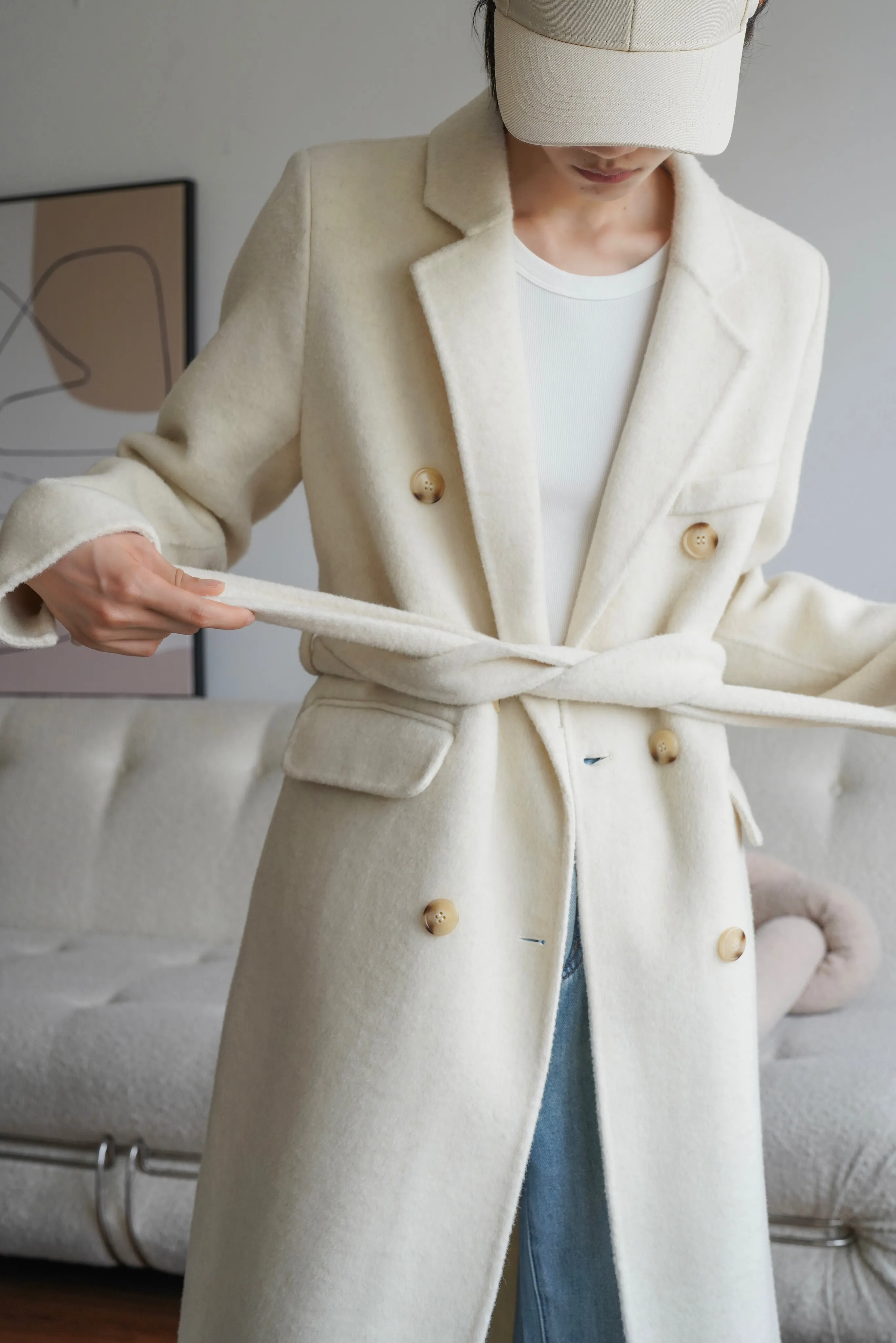 Cynthia Wool Coat - White