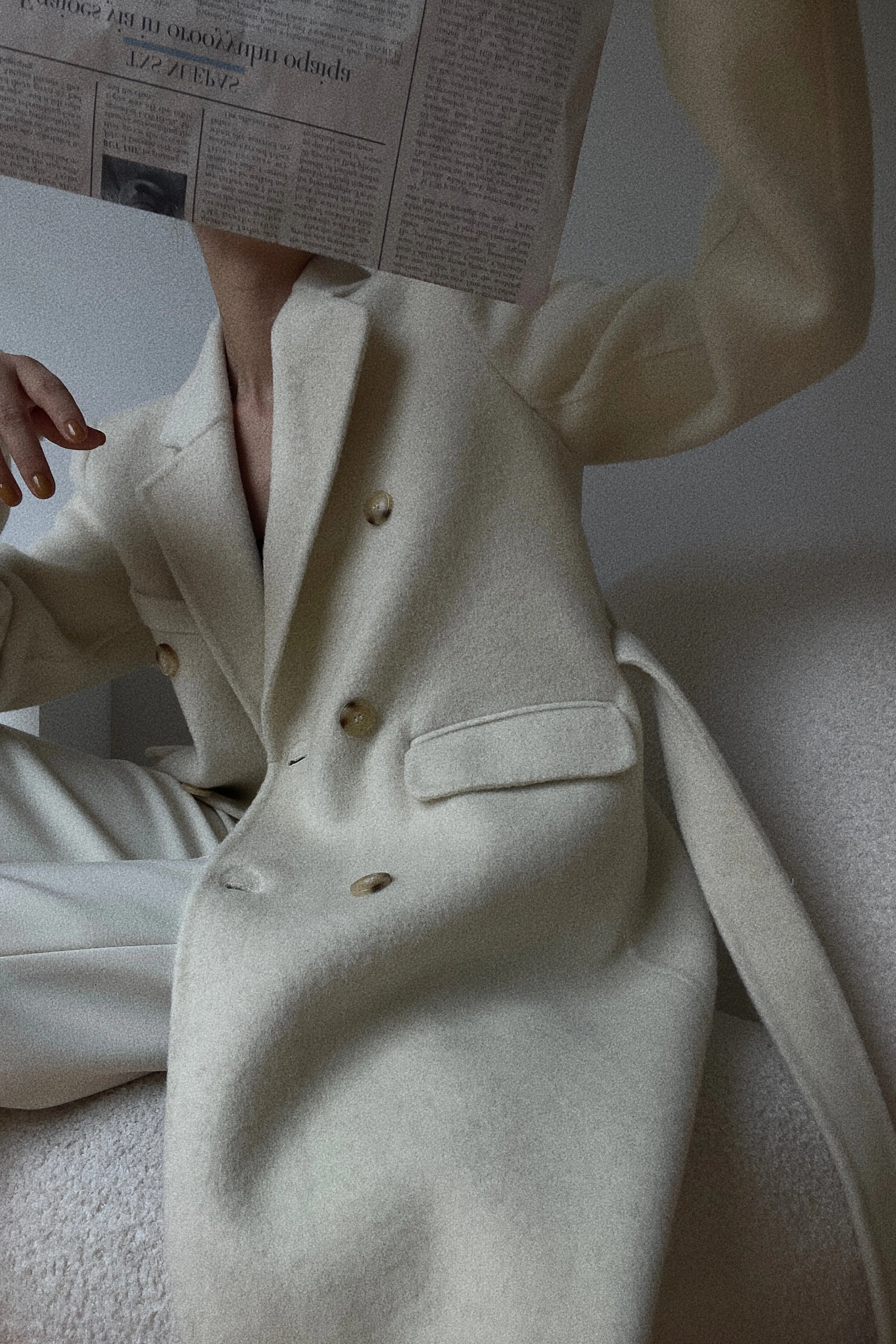 Cynthia Wool Coat - White