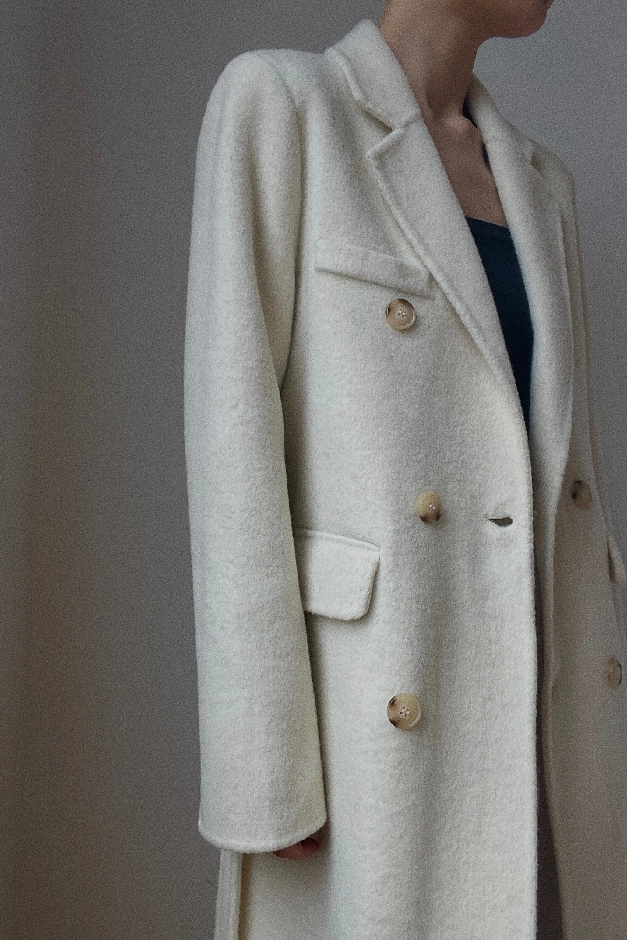 Cynthia Wool Coat - White