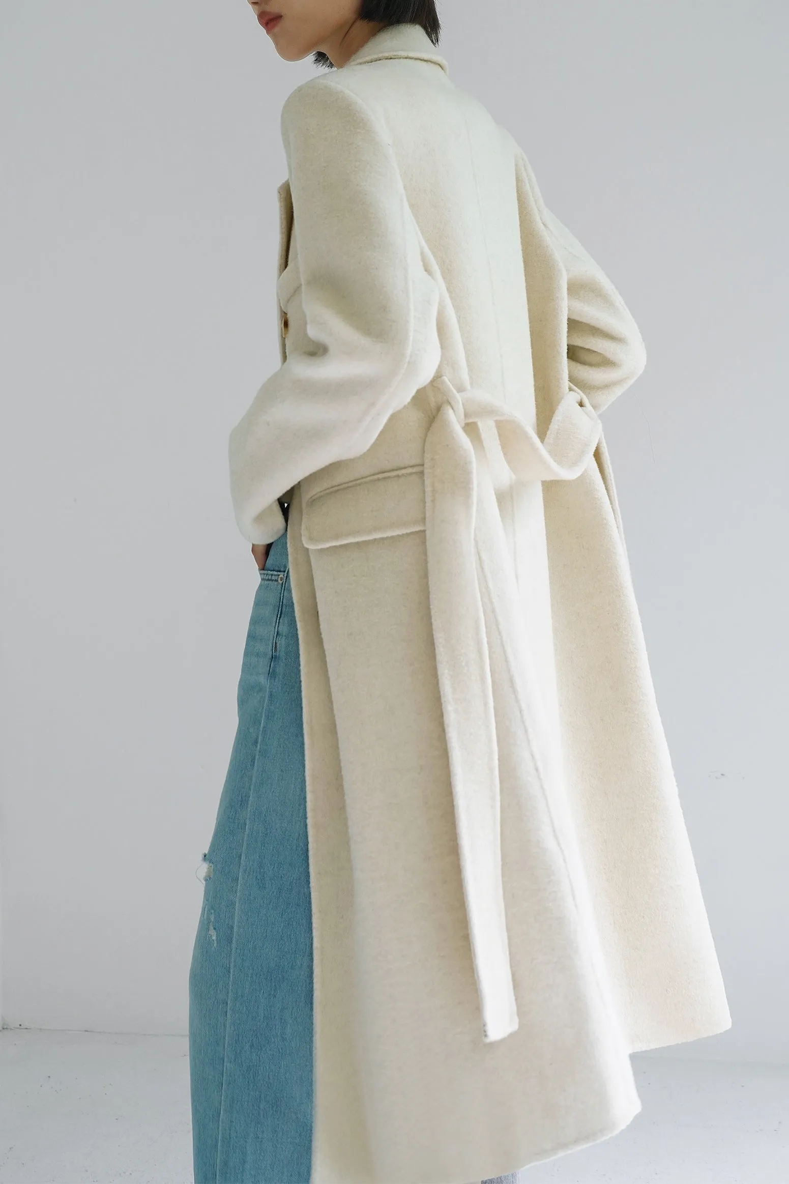 Cynthia Wool Coat - White