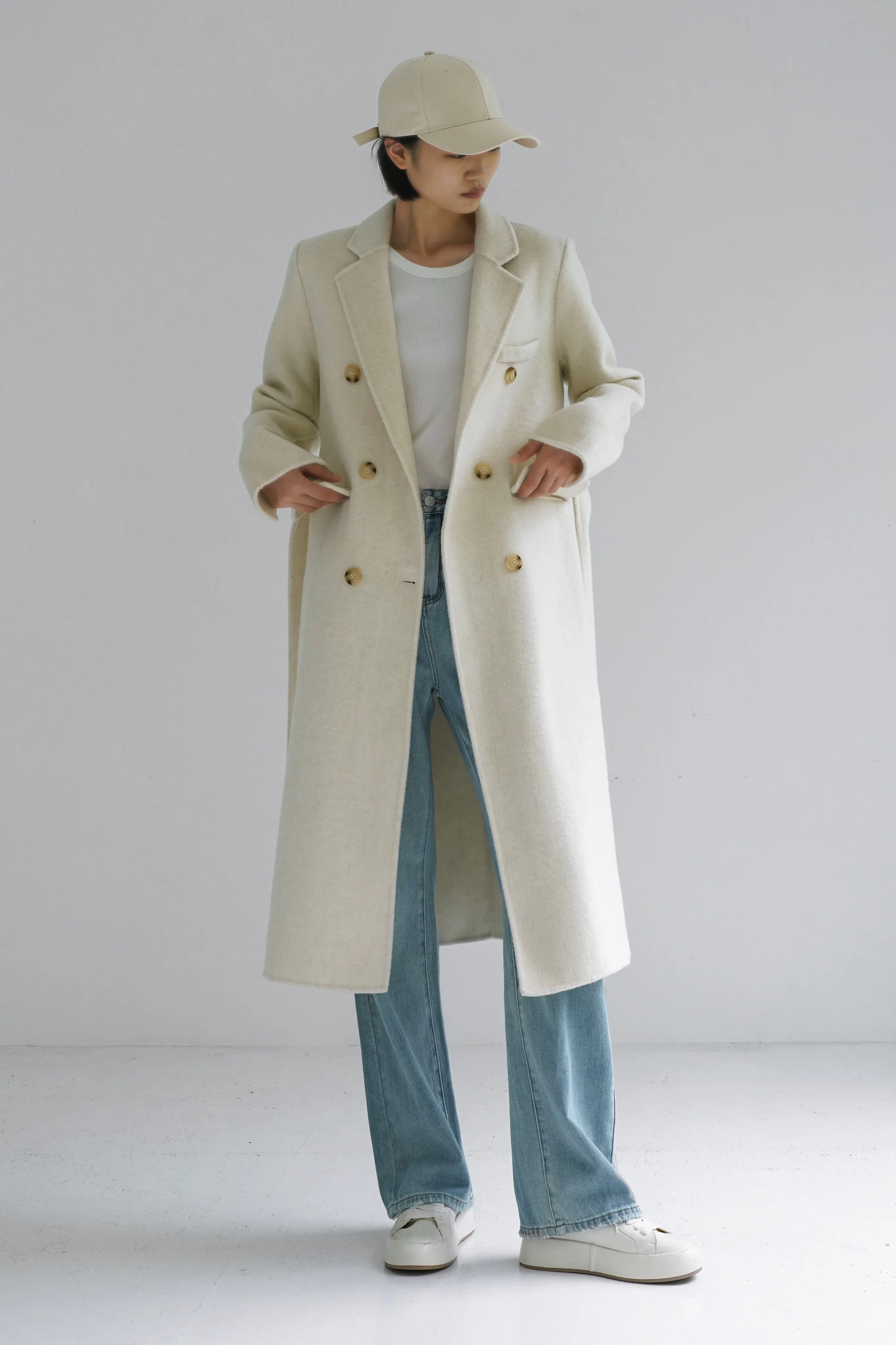 Cynthia Wool Coat - White