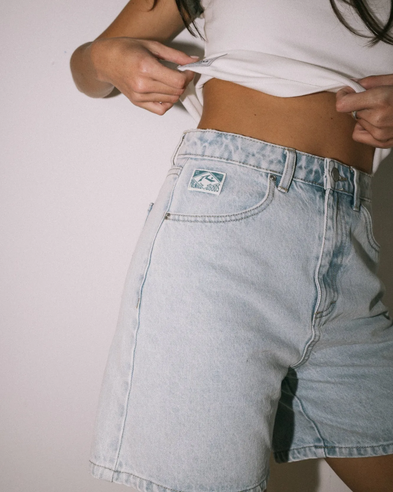 Cyprus High Waisted Denim Short