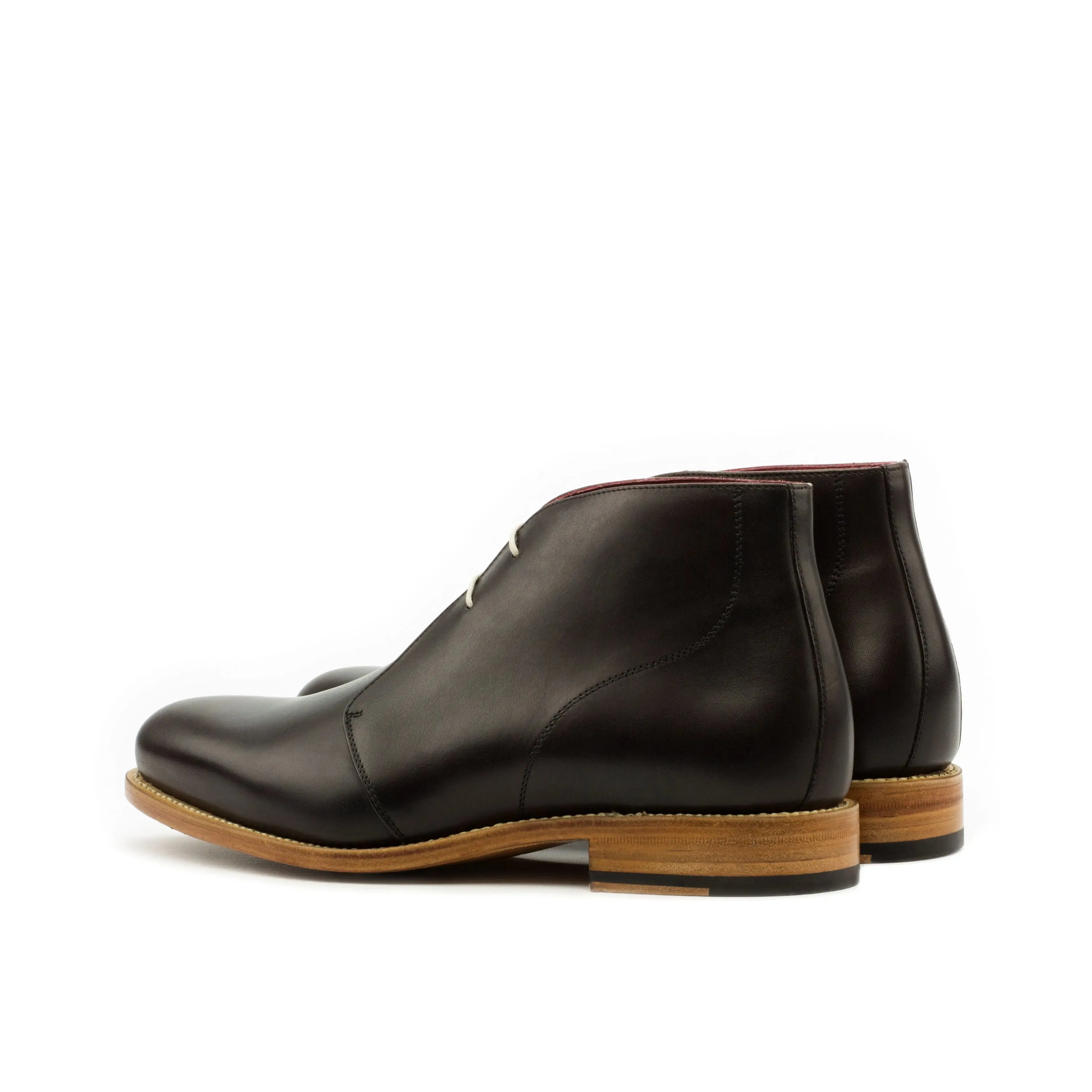 DapperFam Vivace in Dark Brown Men's Italian Leather Chukka