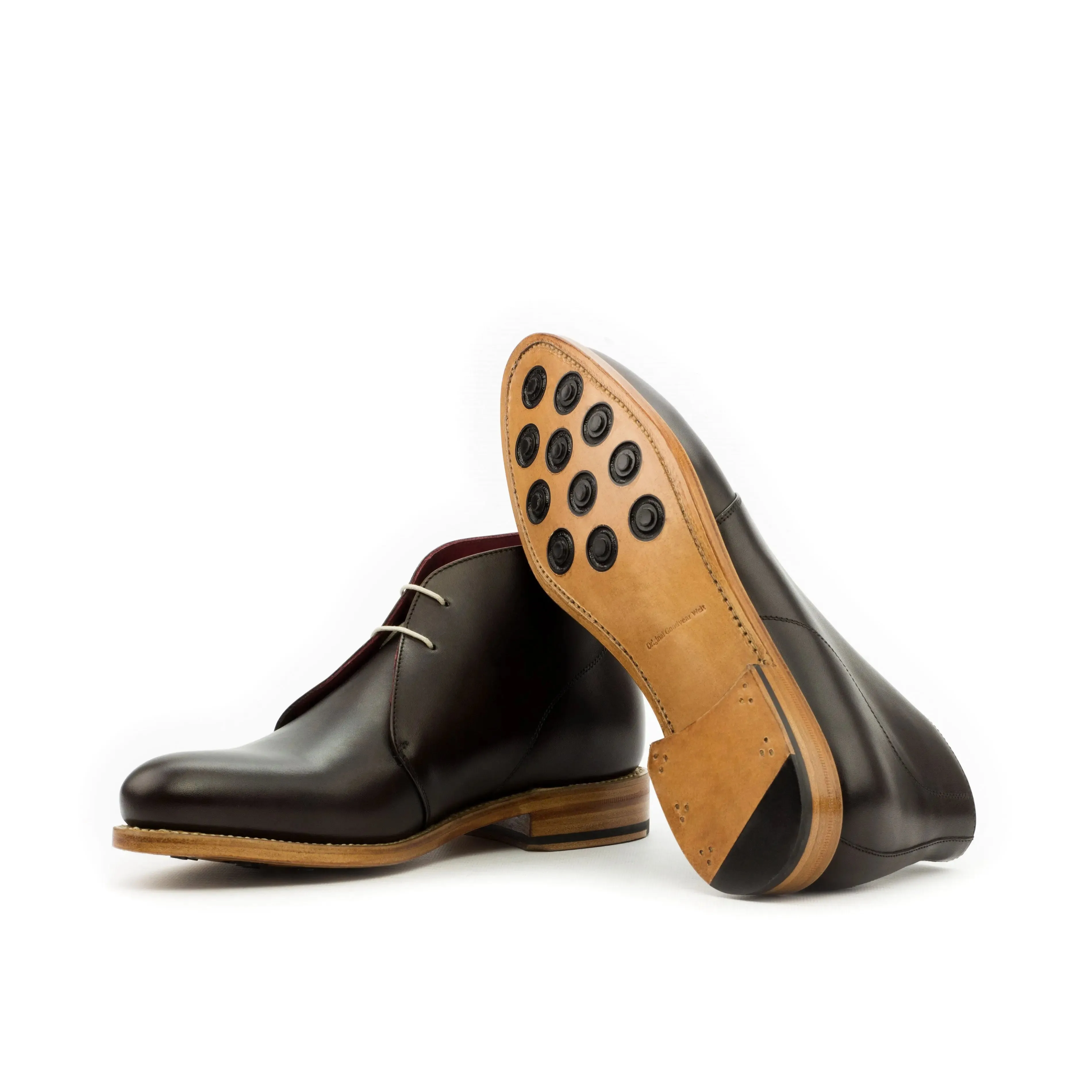 DapperFam Vivace in Dark Brown Men's Italian Leather Chukka