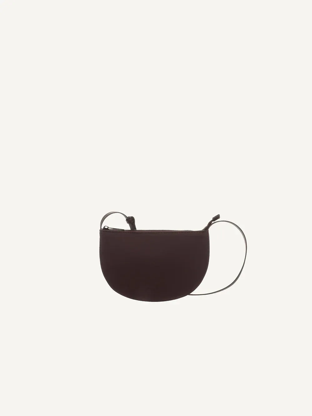 Dark Wood Half Moon Bag