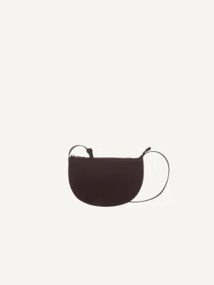 Dark Wood Half Moon Bag