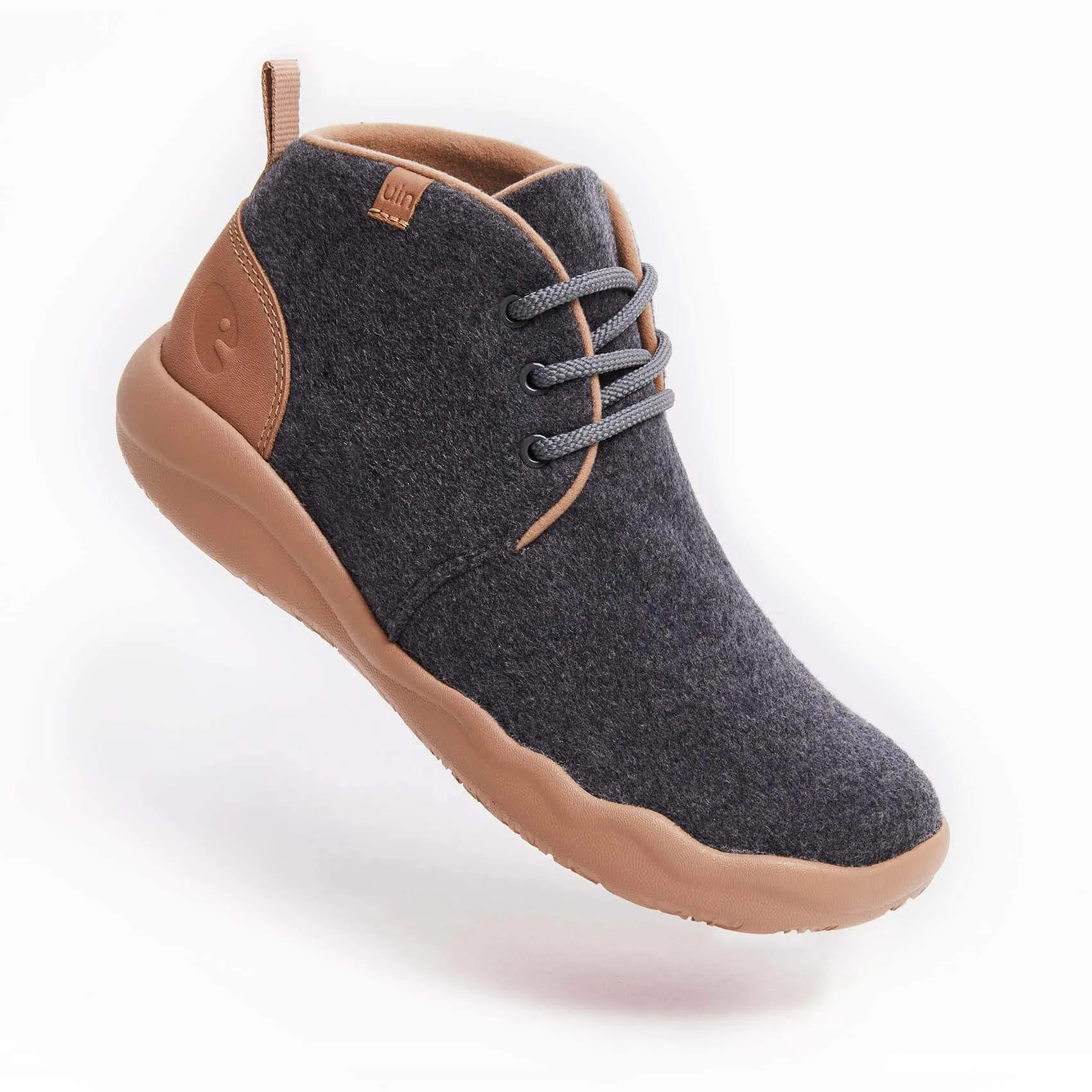 Deep Grey Wool Lace-up Boots Bilbao Men