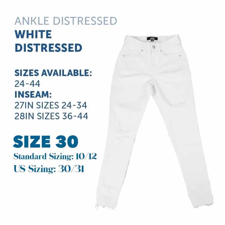 Denim Ankle Skinny - Solid White