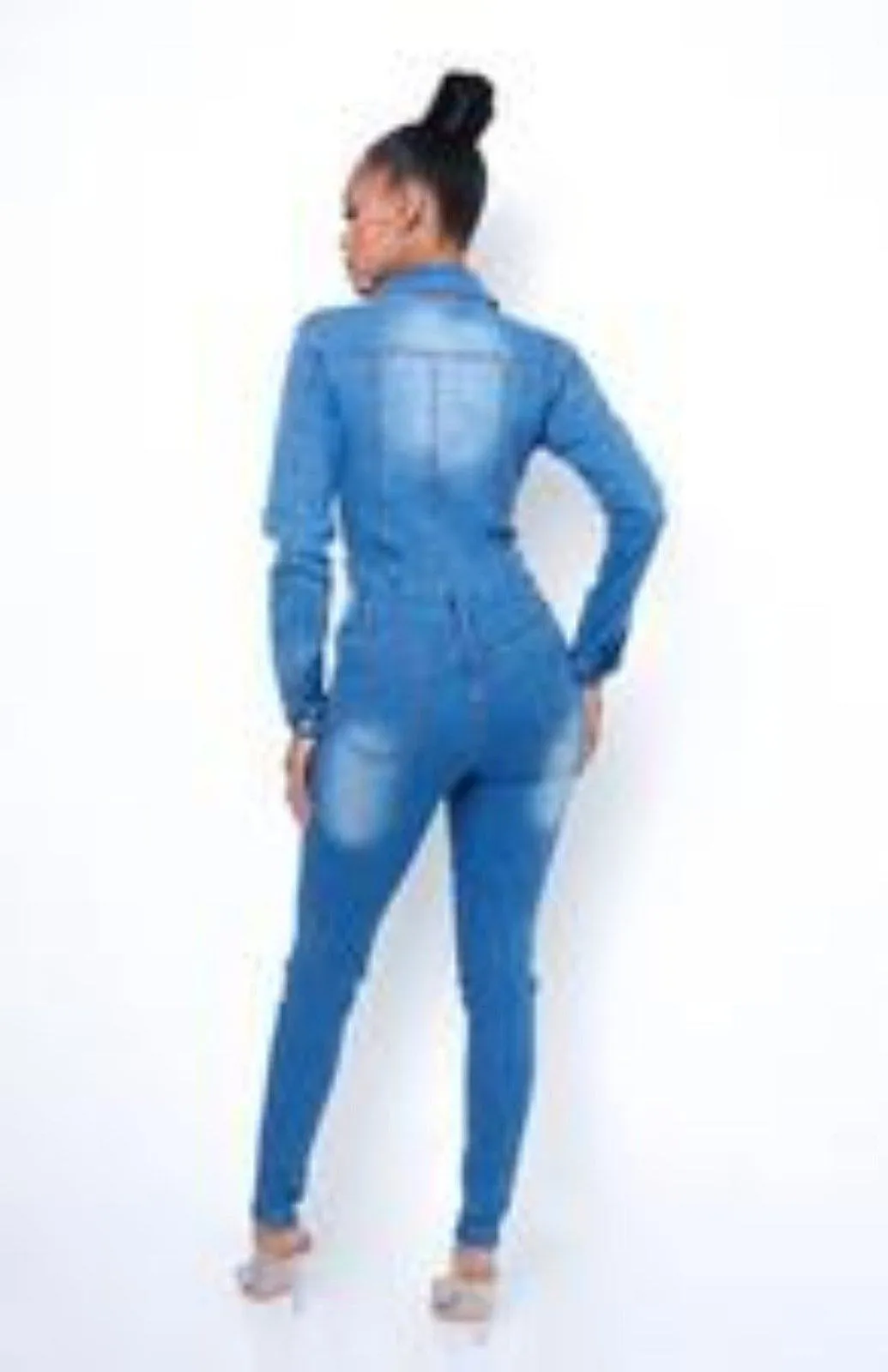 Denim Distressed Jumper