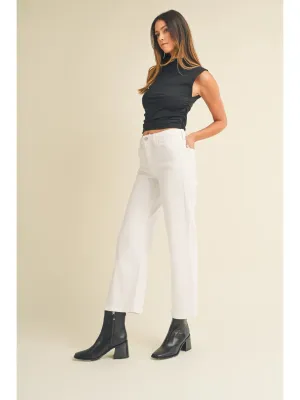 Denim Hight Rise Wide Leg - White