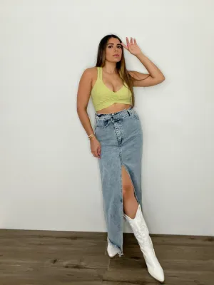 DENIM LONG SKIRT