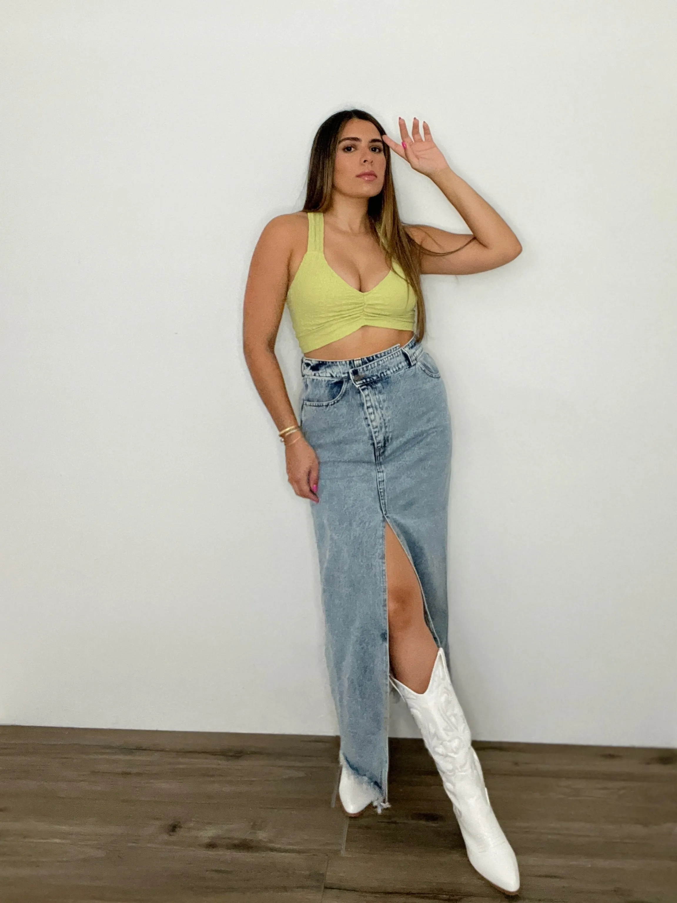 DENIM LONG SKIRT