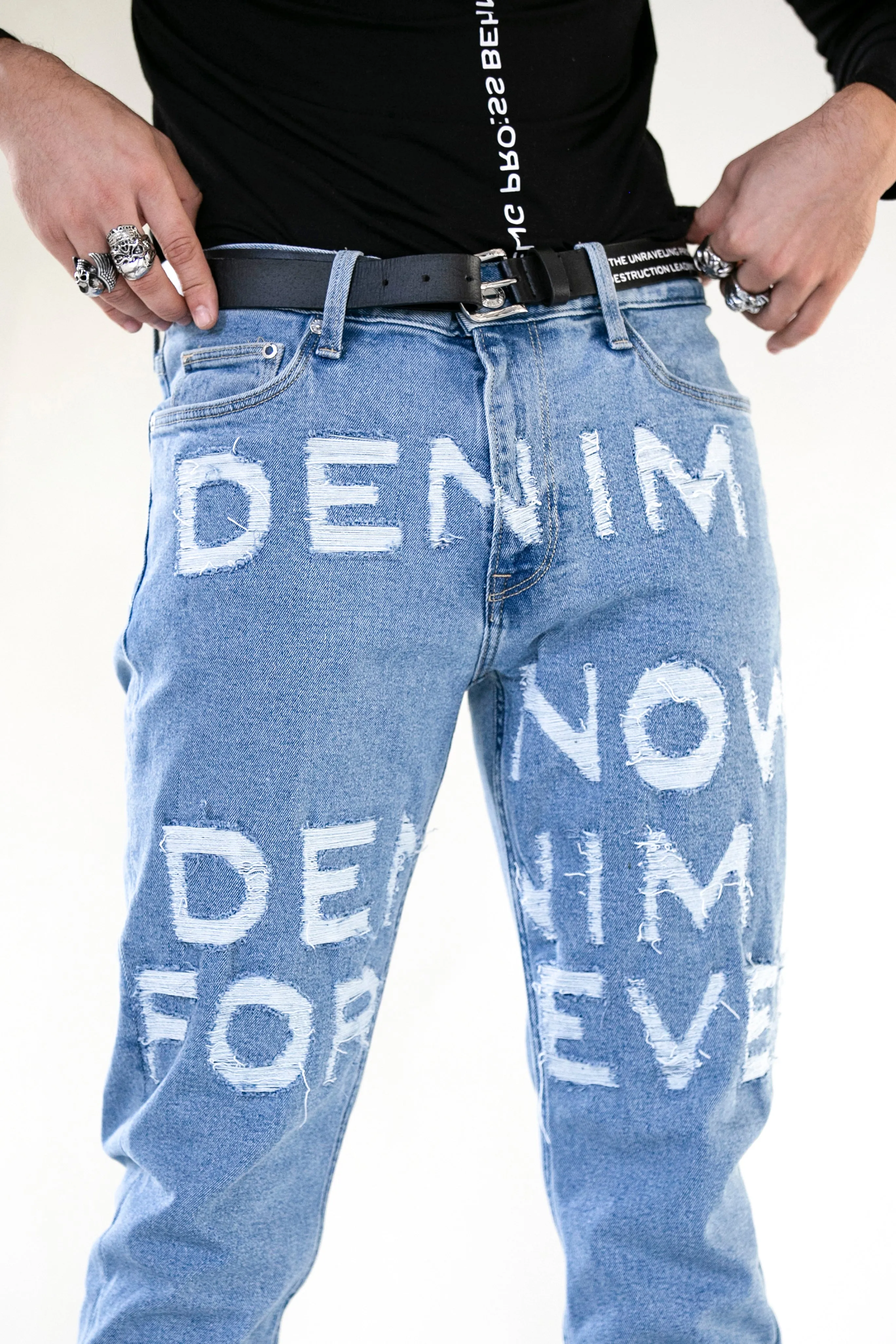 DENIM NOW DENIM FOREVER DISTRESSED DENIM