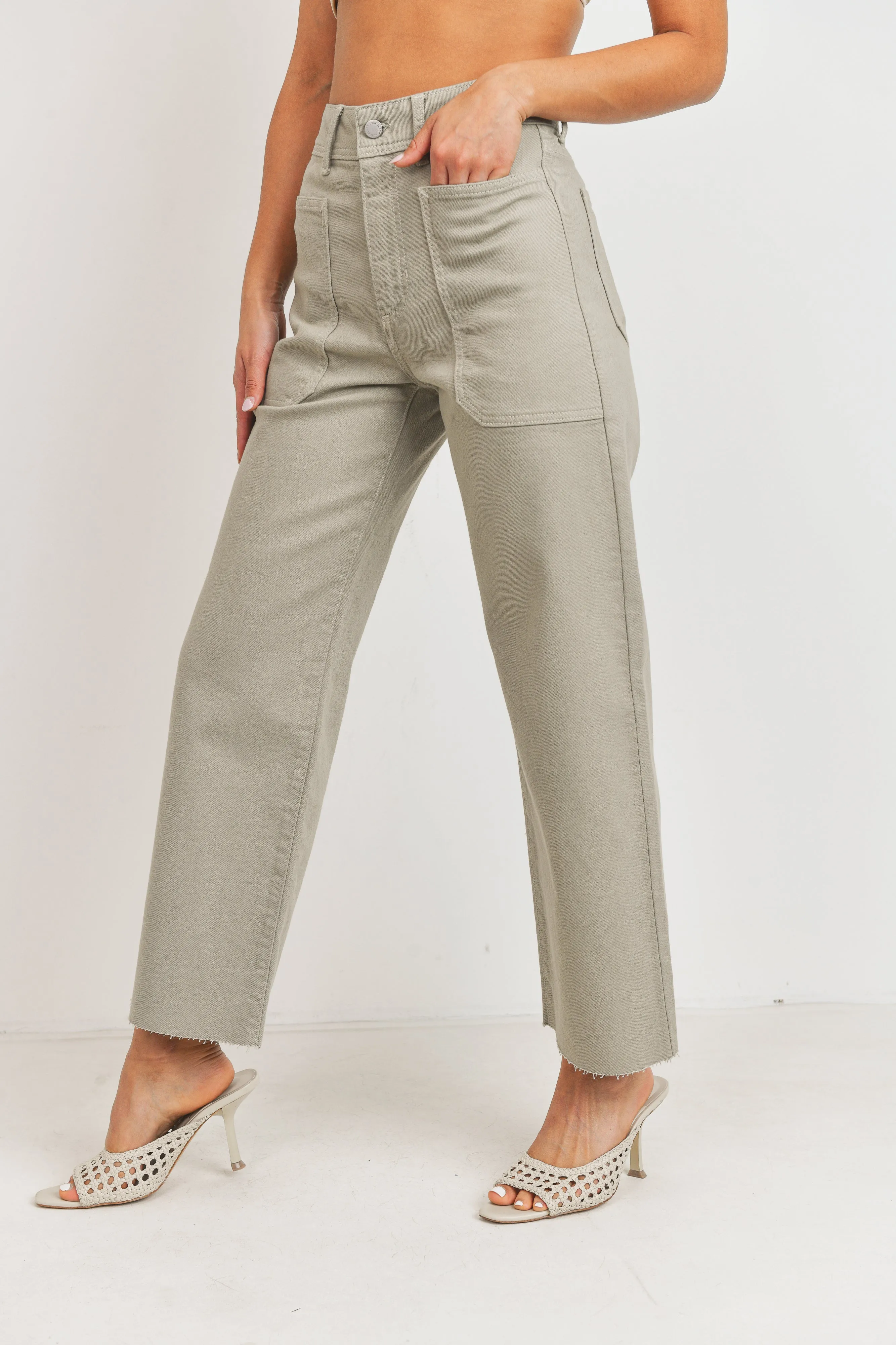 Denim Utility Wide Leg Jean
