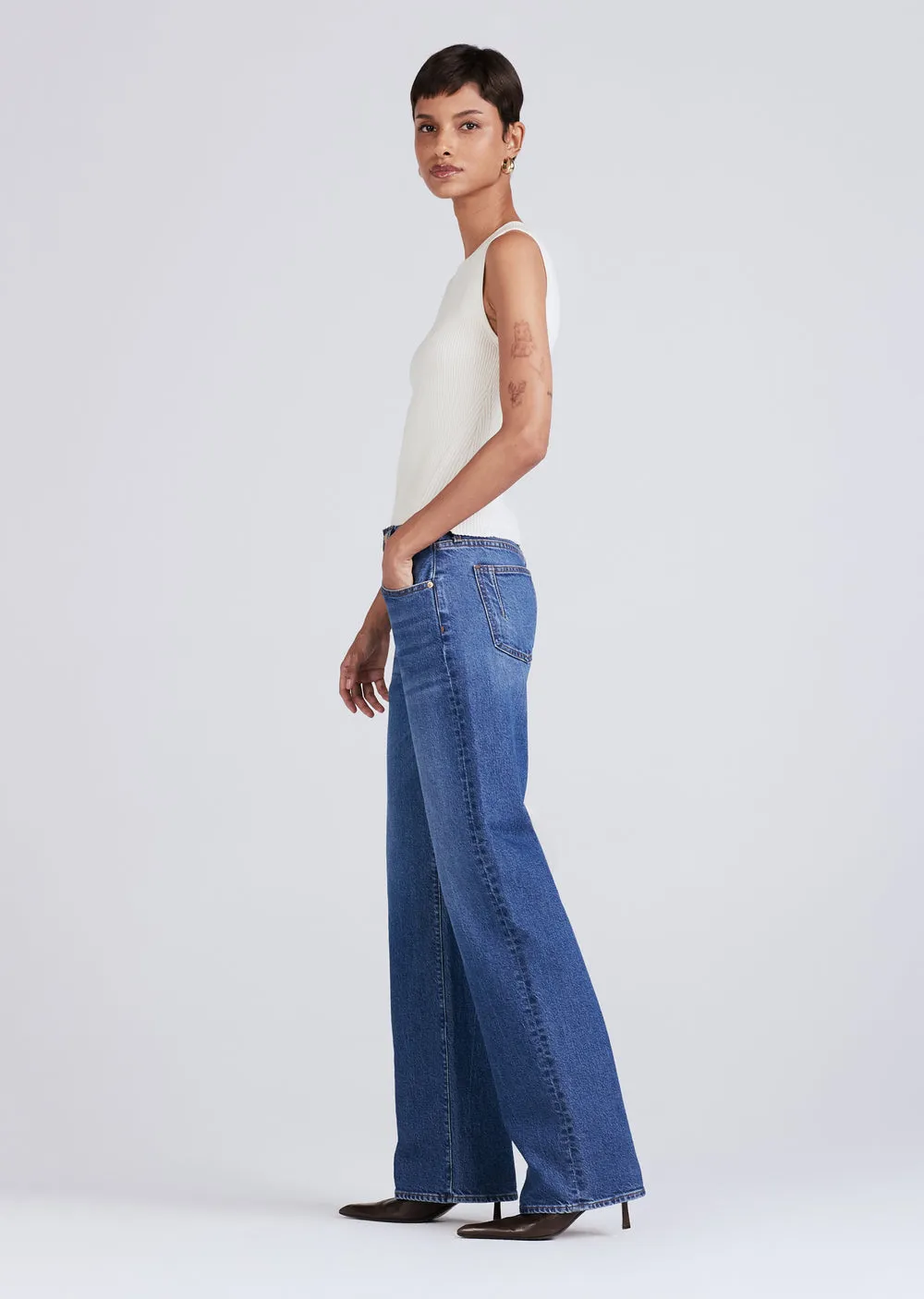 Derek Lam Faye High Rise Tailored Wide Leg