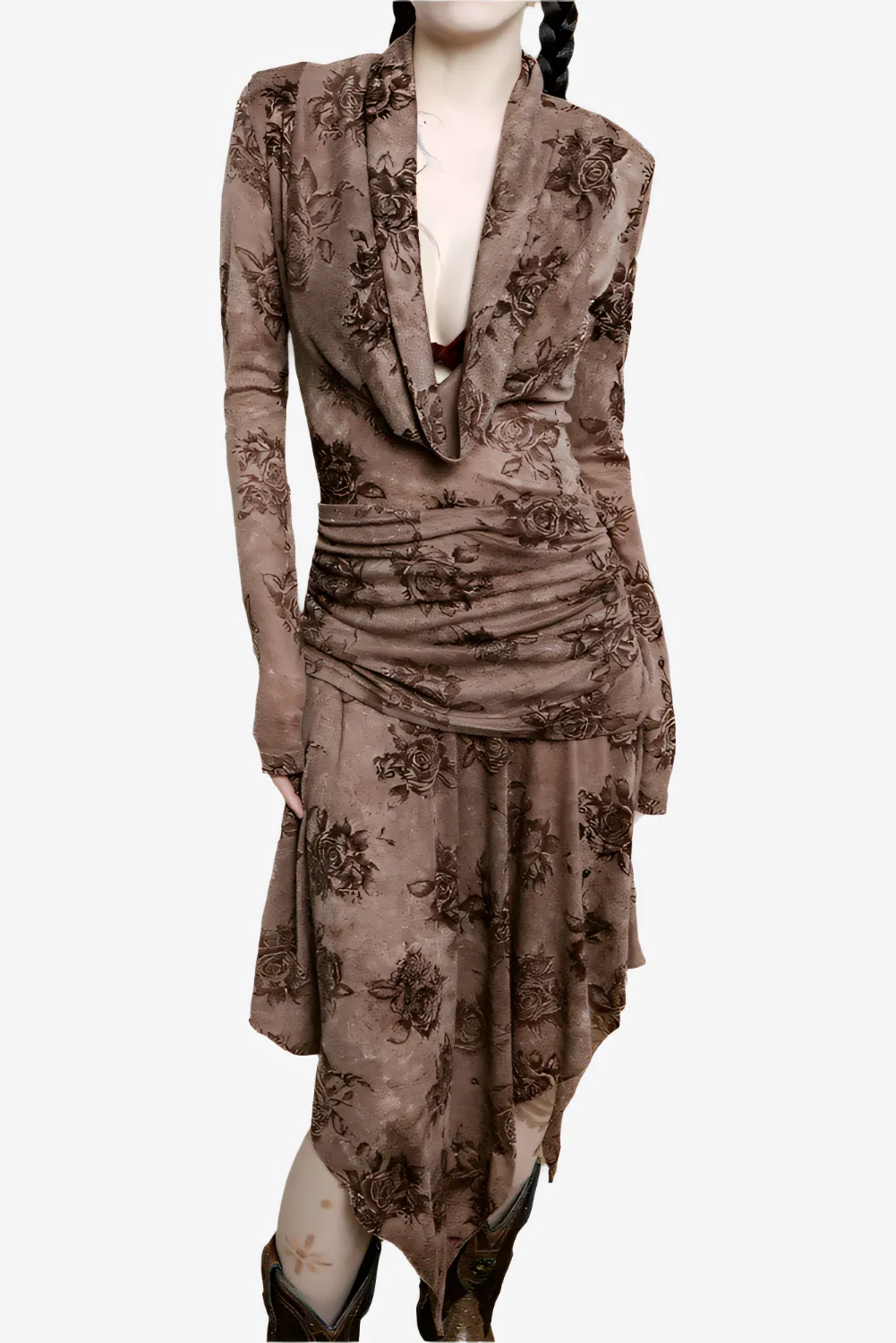 Desert Bloom Asymmetrical Dress