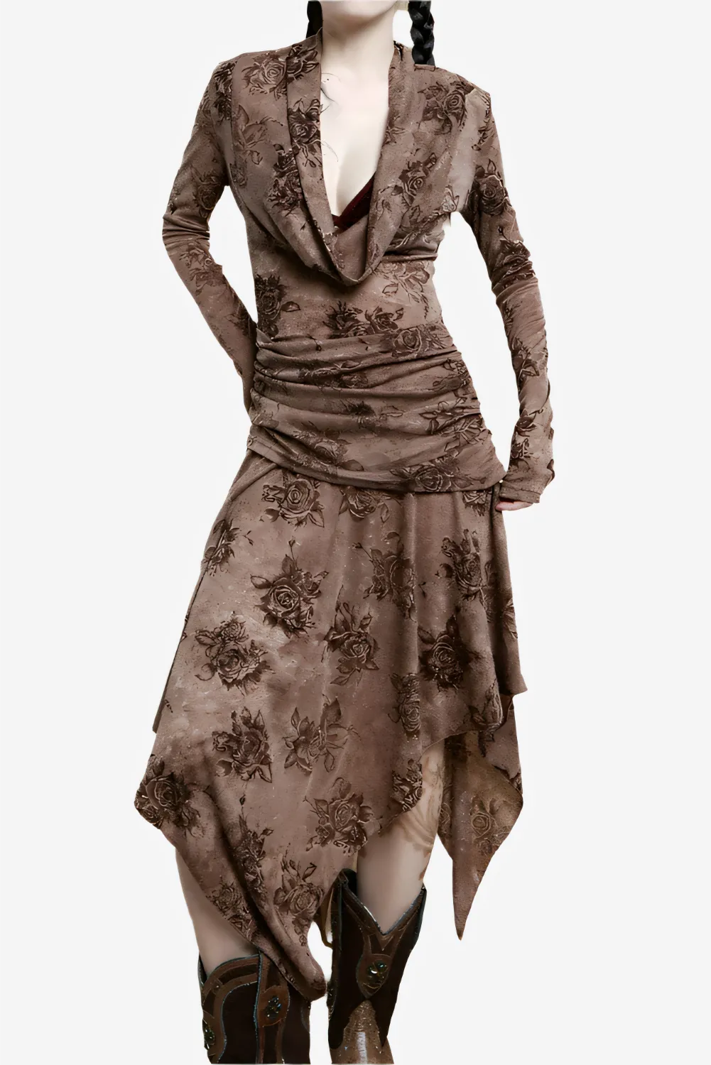 Desert Bloom Asymmetrical Dress