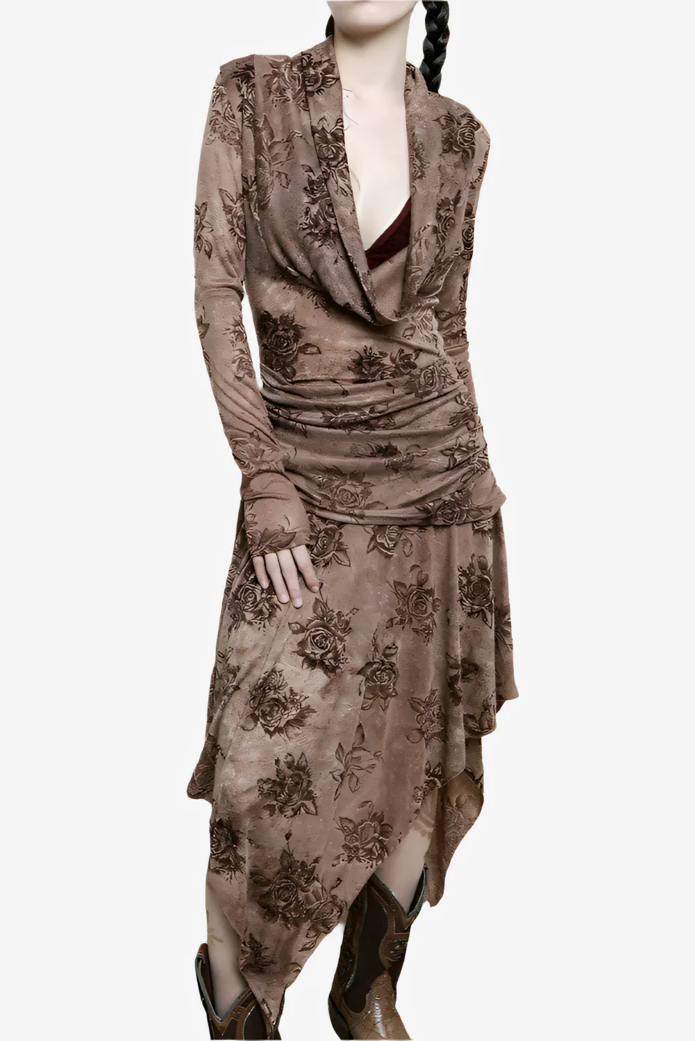 Desert Bloom Asymmetrical Dress