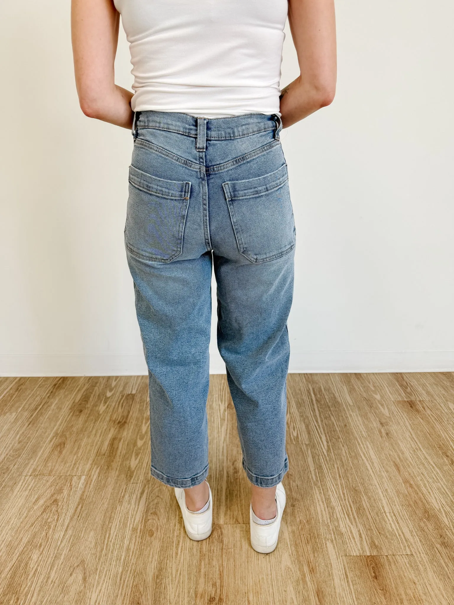 DEX High Rise Straight Leg Ankle Jean