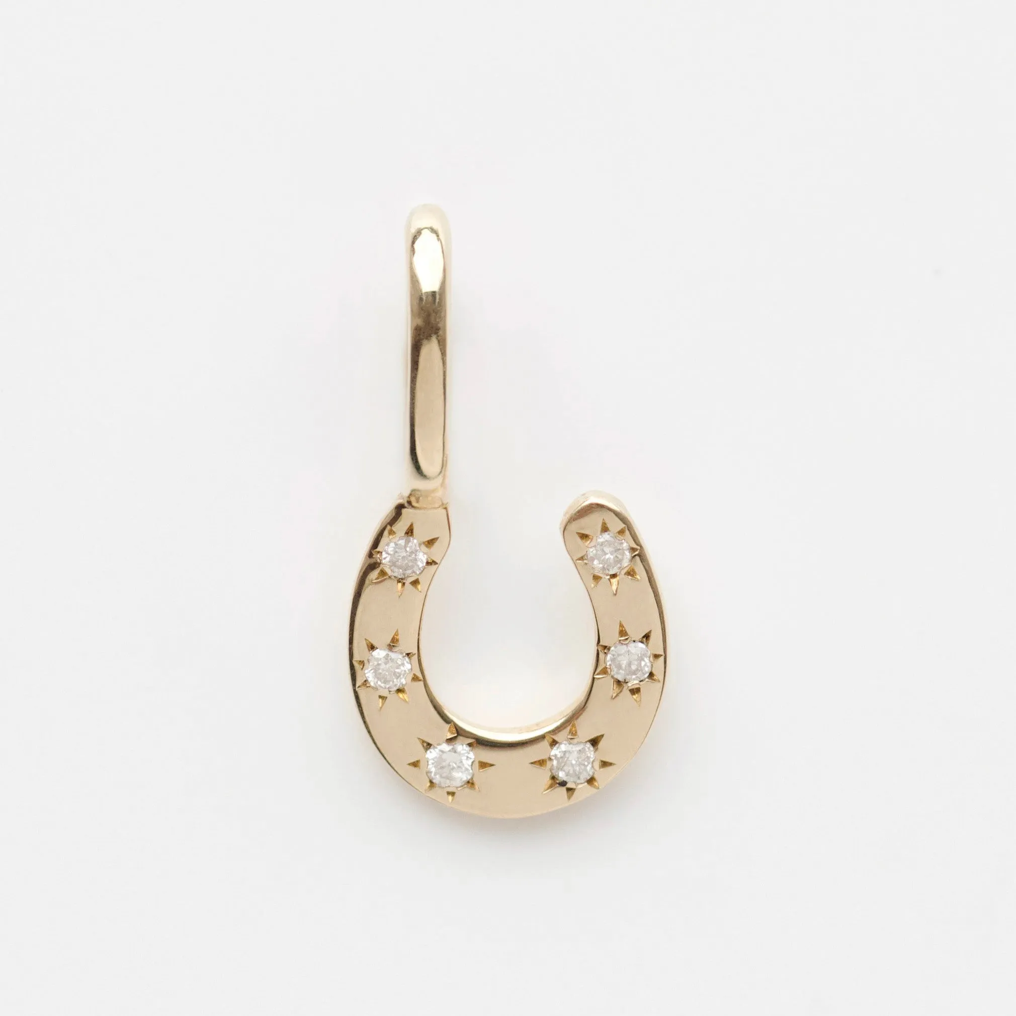 Diamond Horseshoe Charm