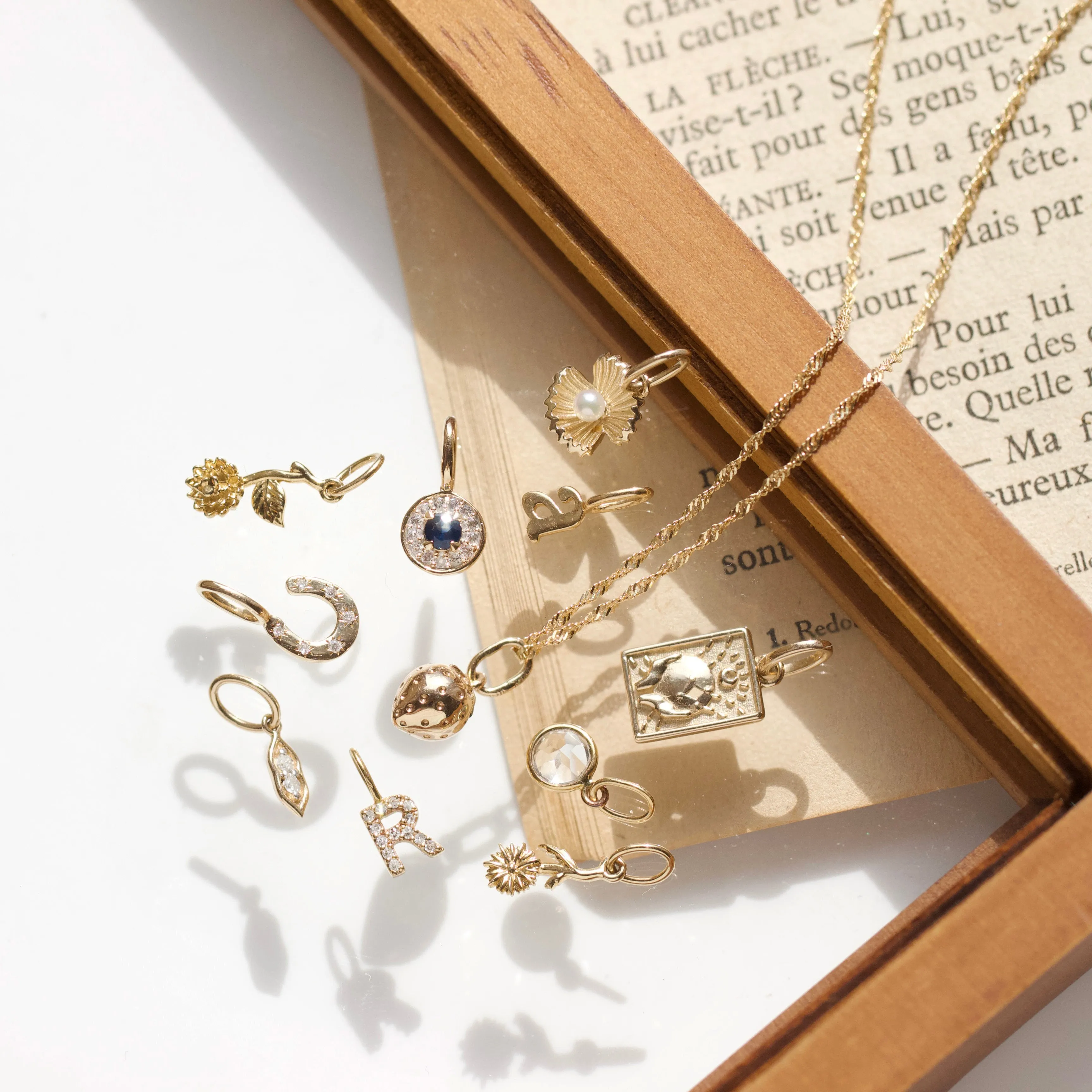 Diamond Horseshoe Charm