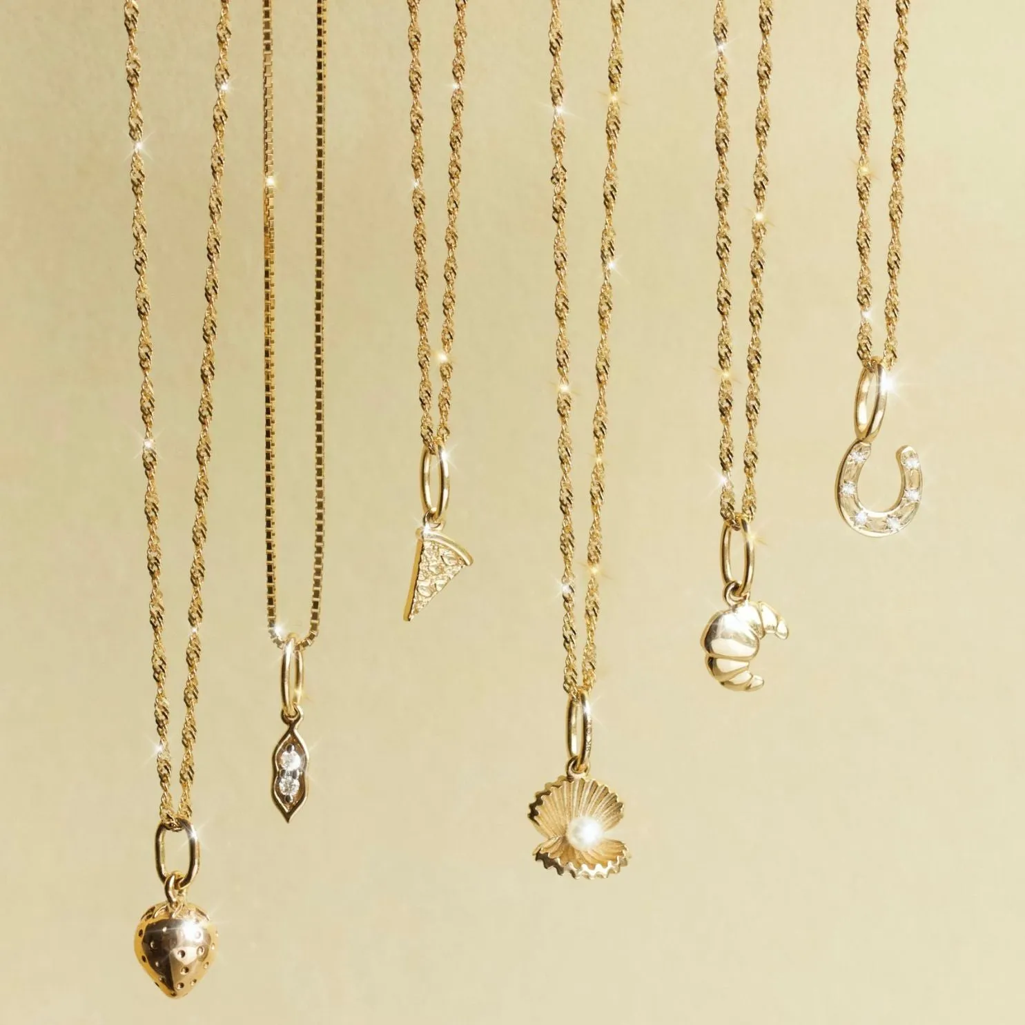 Diamond Horseshoe Charm