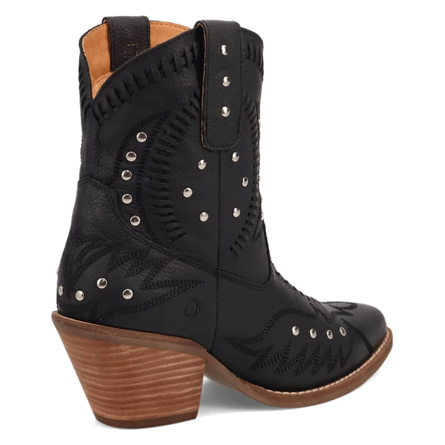 Dingo Womens Preciousie Black Leather Cowboy Boots