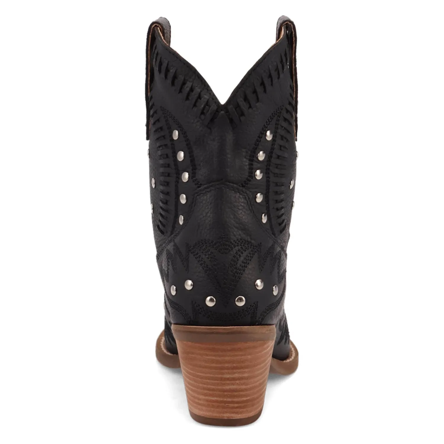 Dingo Womens Preciousie Black Leather Cowboy Boots
