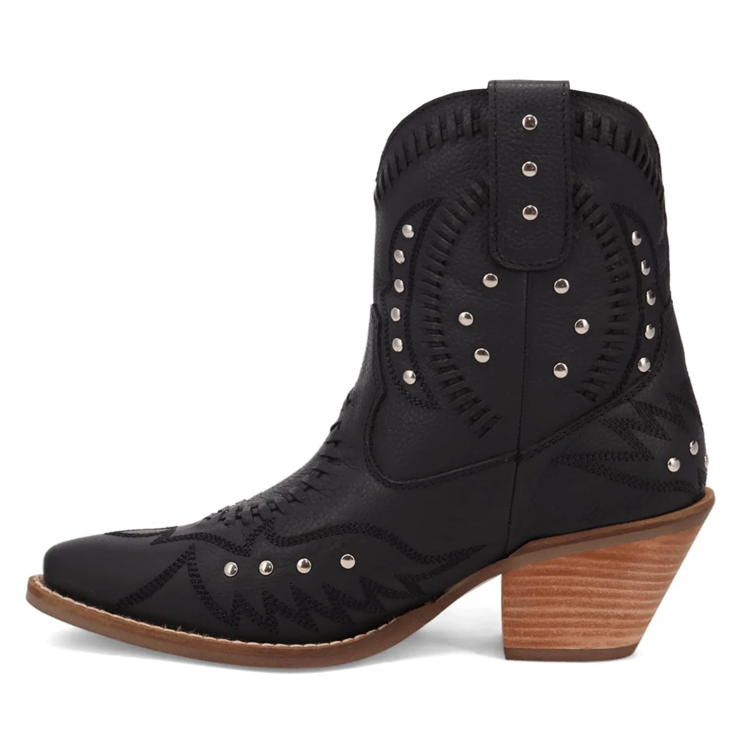 Dingo Womens Preciousie Black Leather Cowboy Boots