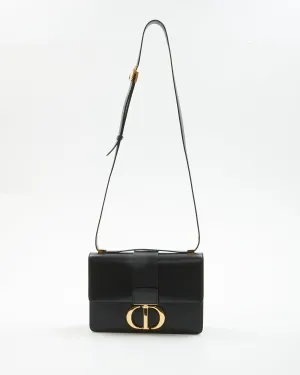 Dior Black Box Leather Montaigne 30 Shoulder Bag