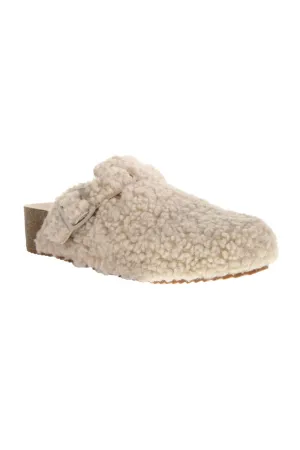 Dirty Laundry Magnolias Shearling Platform Clogs for Women in Cream | MAGNOLIAS-SHRLNG BREAM
