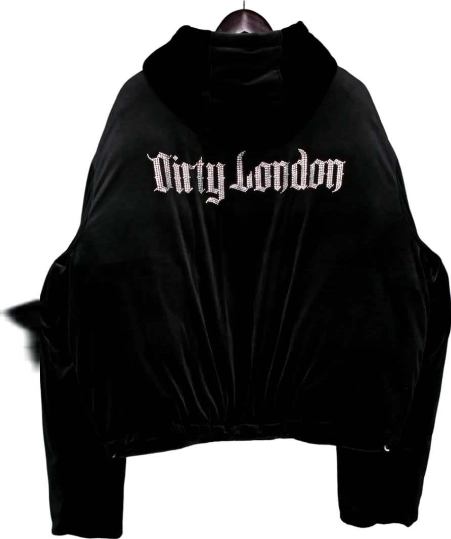 Dirty London Black Puffer Jacket UK M