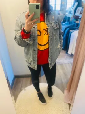 Distressed Denim Jacket