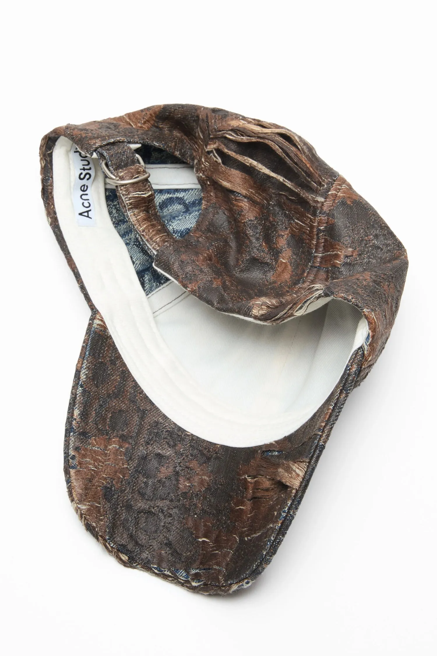 DISTRESSED MONOGRAM HAT IN BROWN, SS25